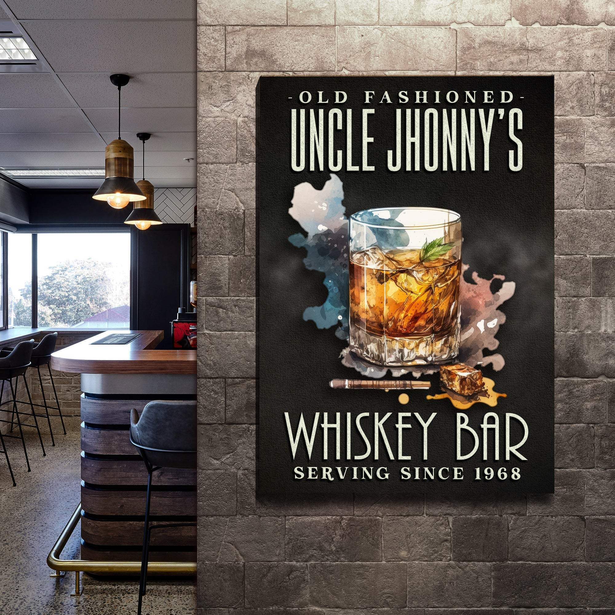 Old Fashioned Whiskey Bar Sign - Image 3