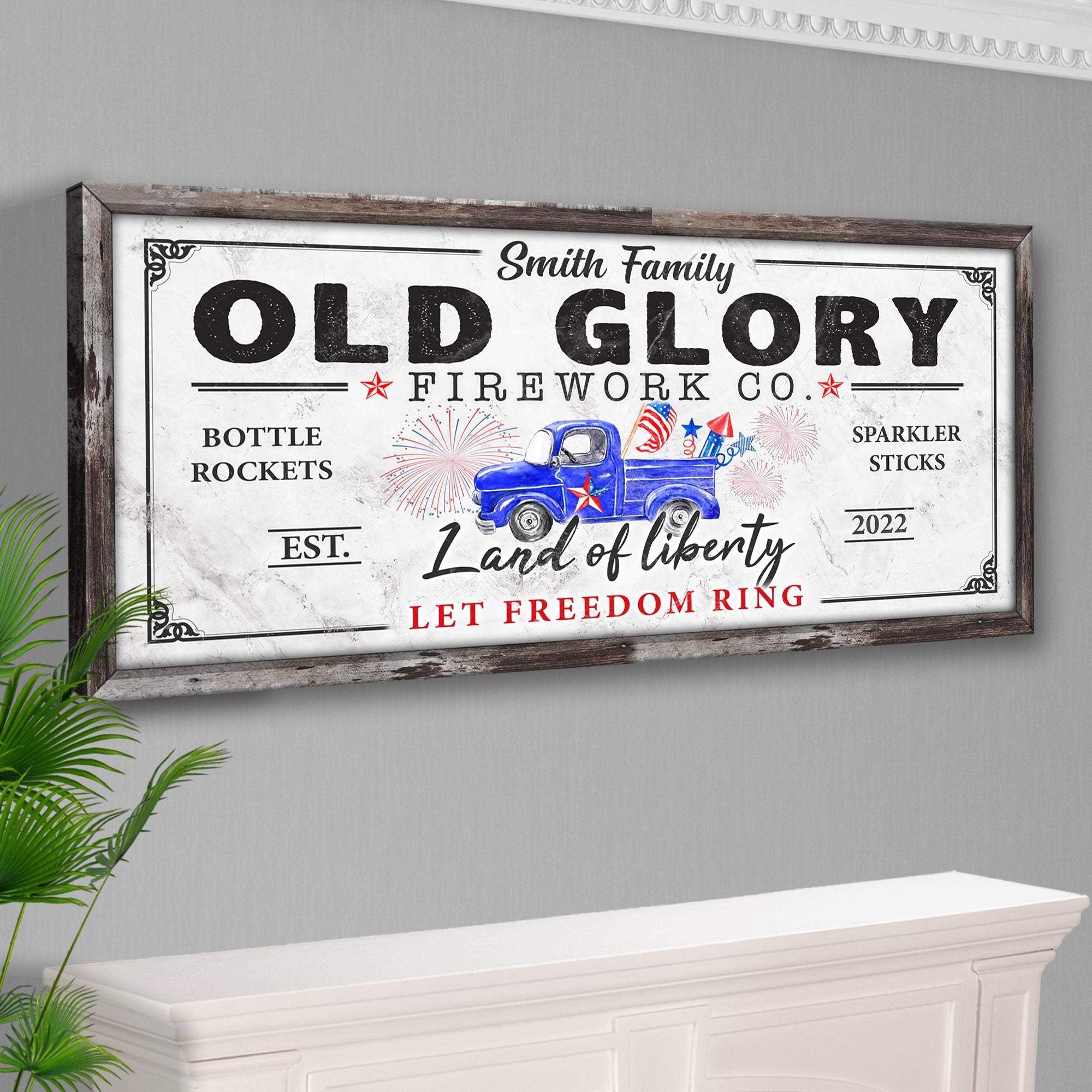 Old Glory Firework Co Let Freedom Ring Sign - Image 3