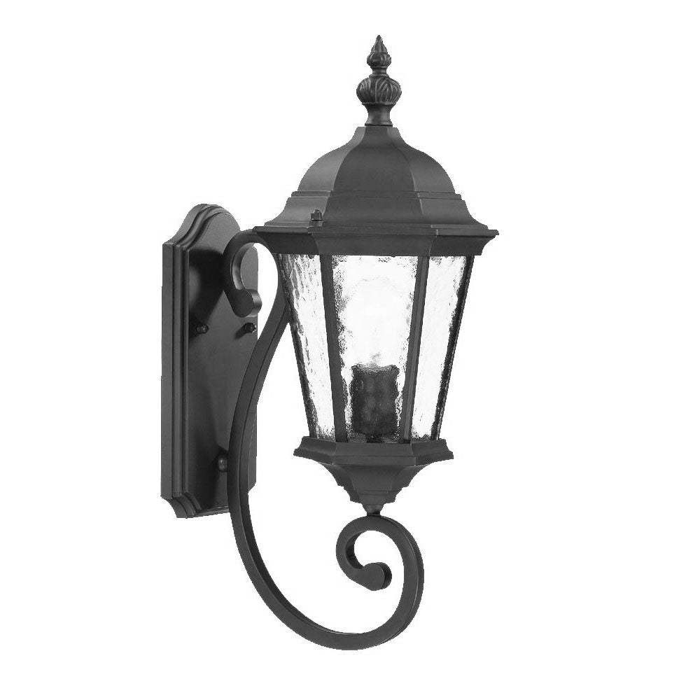 One Light Matte Black Carousel Lantern Wall Light - Image 3