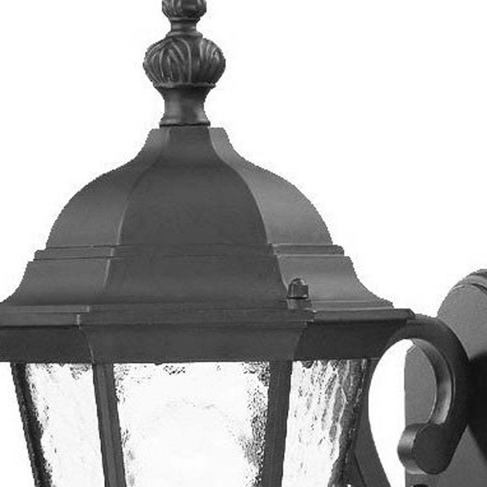 One Light Matte Black Carousel Lantern Wall Light - Image 5