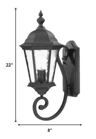 One Light Matte Black Carousel Lantern Wall Light - Image 6