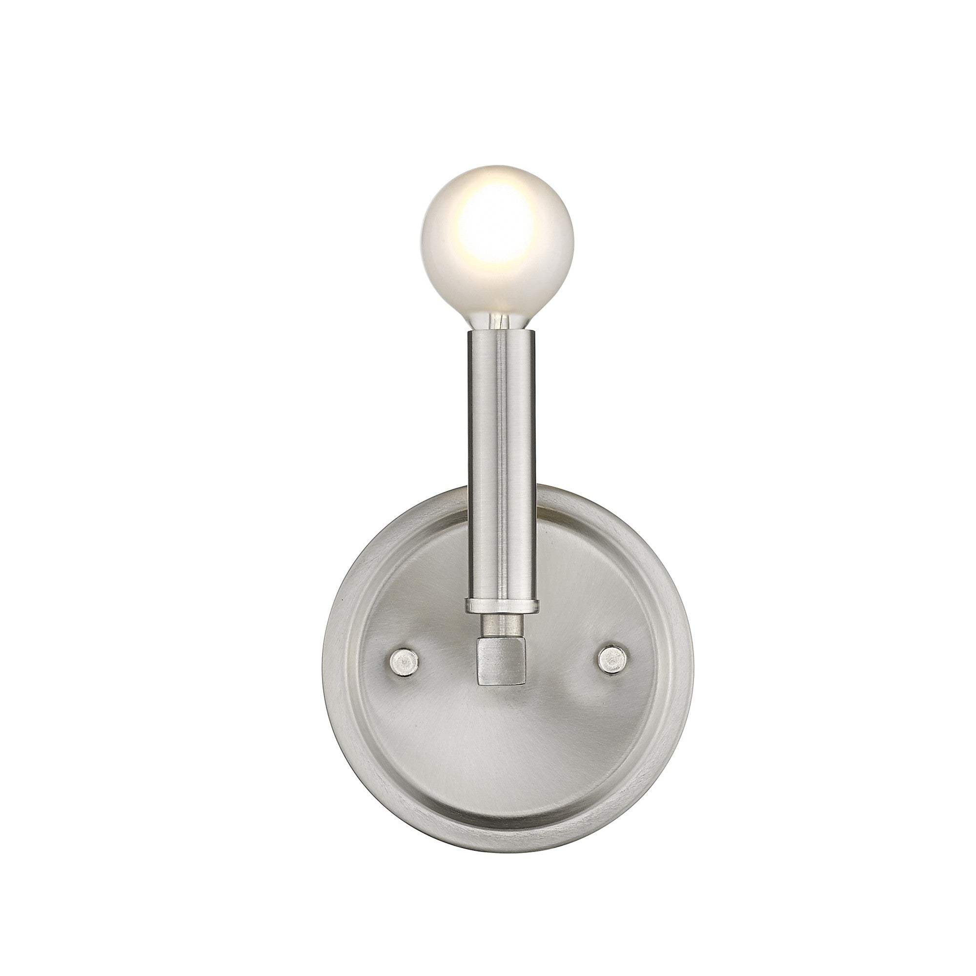 One Light Silver Wall Sconce - Image 4