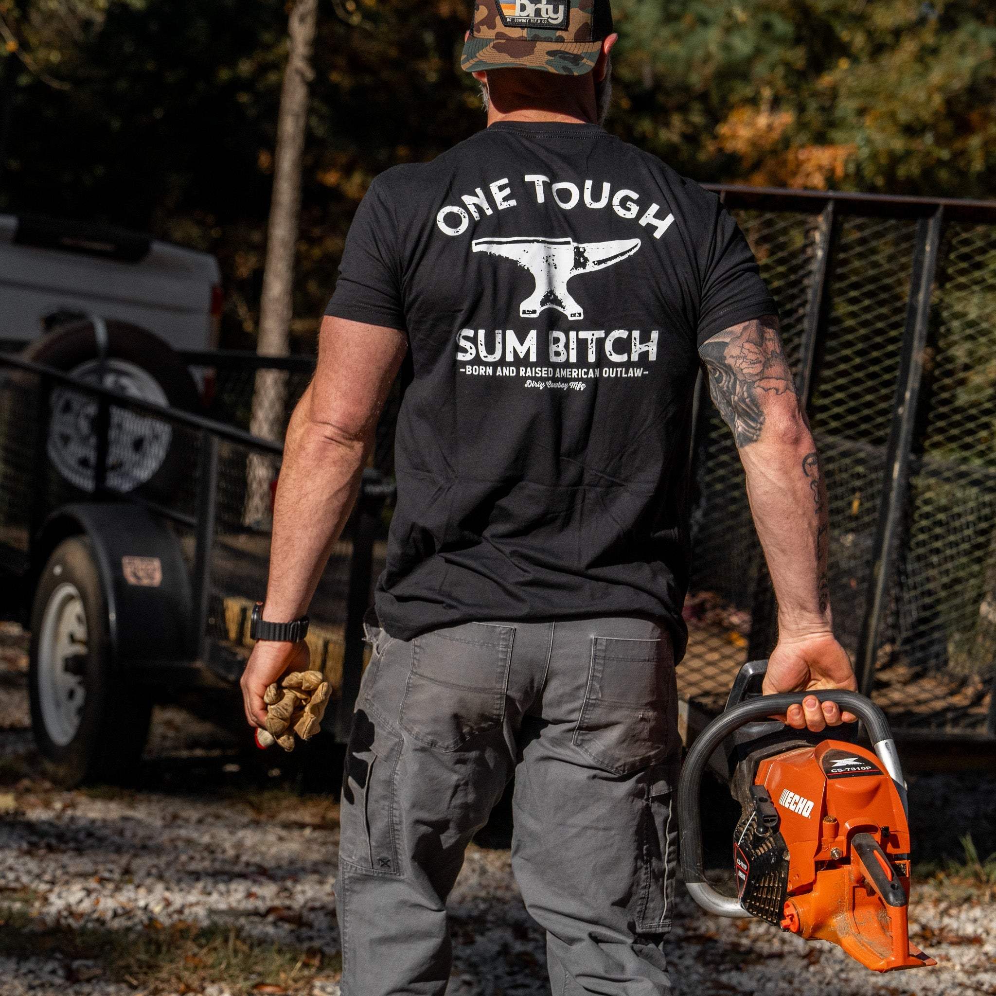 One Tough Sum Anvil Men's T-Shirt - Image 6