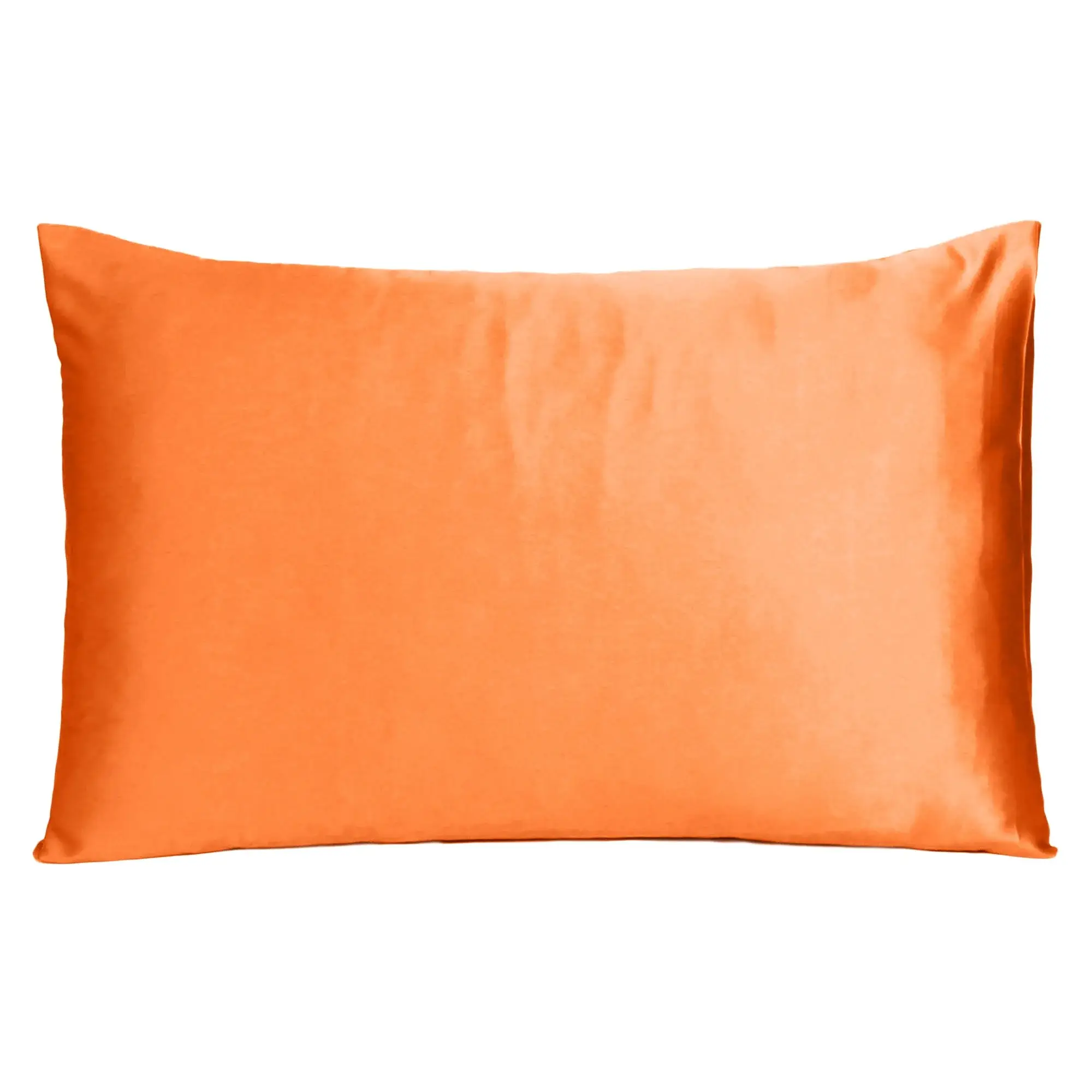 Orange Dreamy Set Of 2 Silky Satin Standard Pillowcases - Image 2