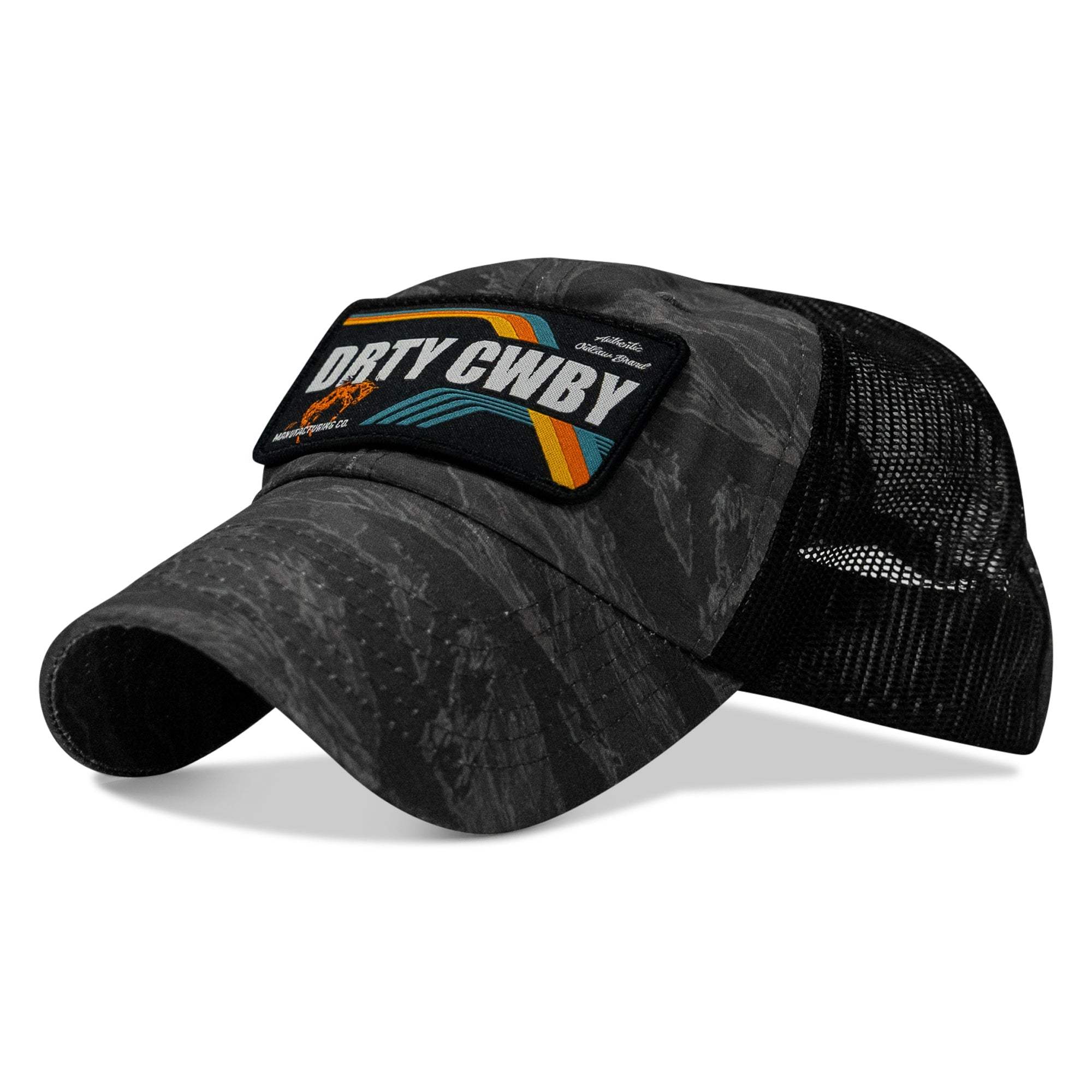 Original Vintage Bronco Patch Tactical Ripstop Mesh Snapback Hat - Image 5