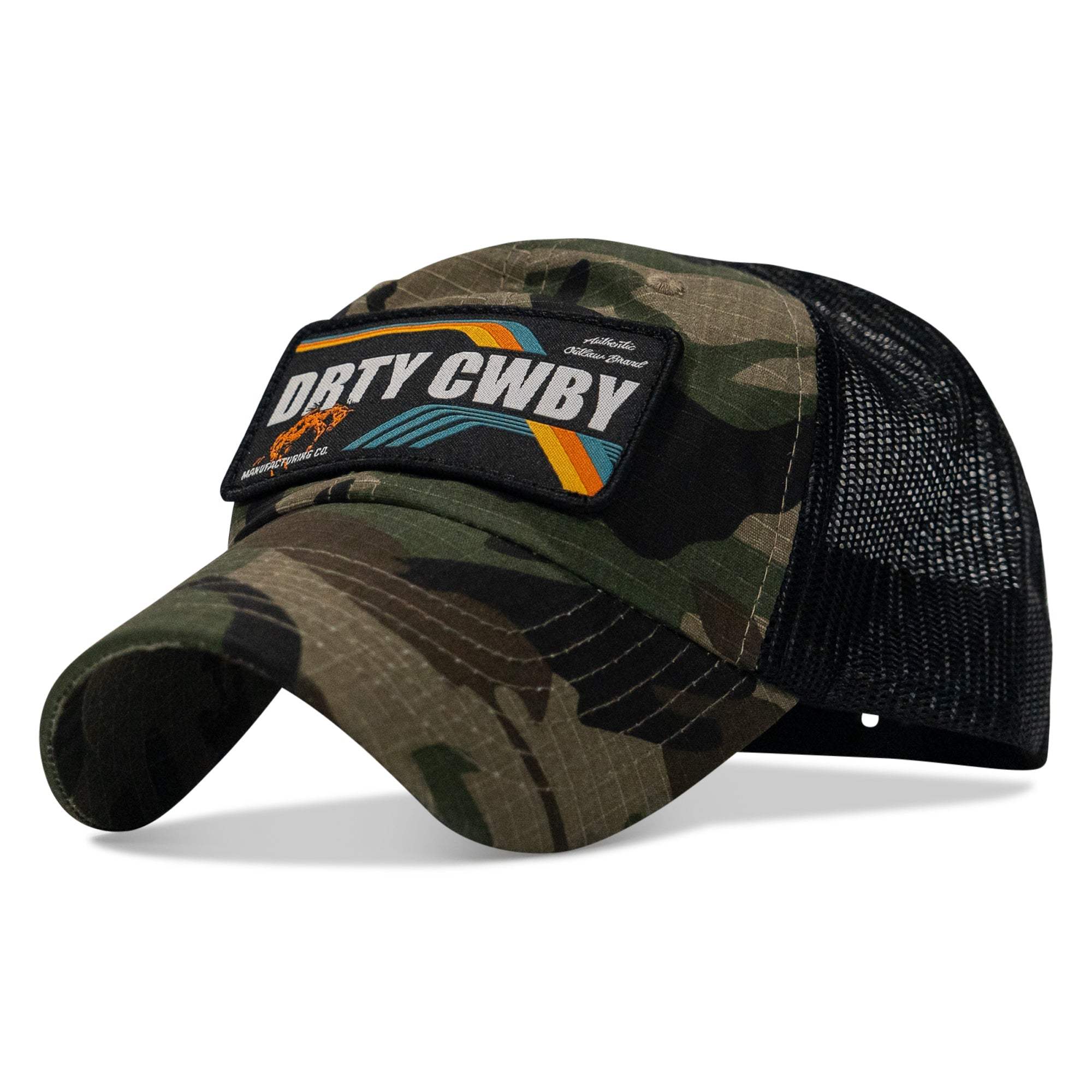 Original Vintage Bronco Patch Tactical Ripstop Mesh Snapback Hat - Image 7