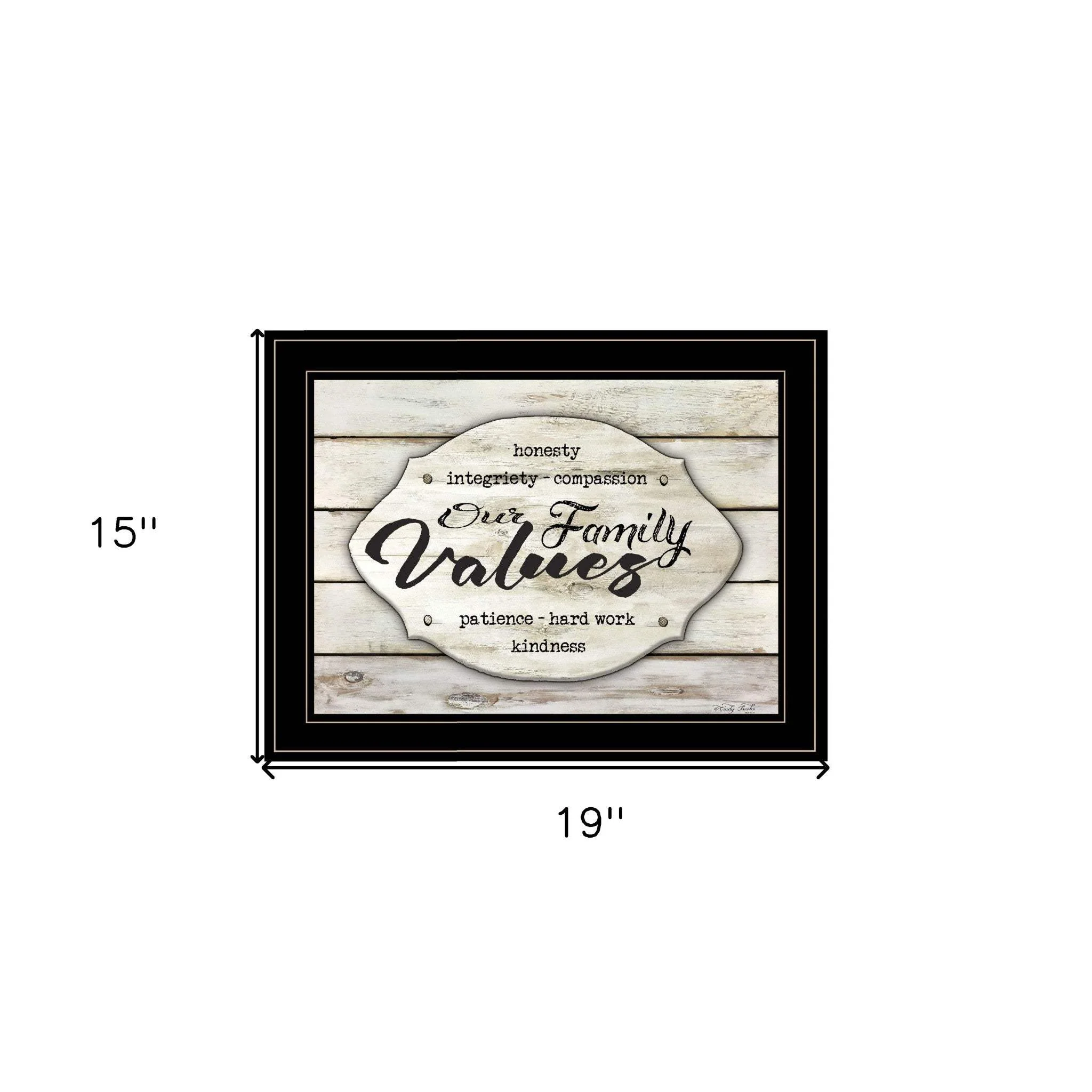 Our Family Values 3 Black Framed Print Wall Art - Image 5