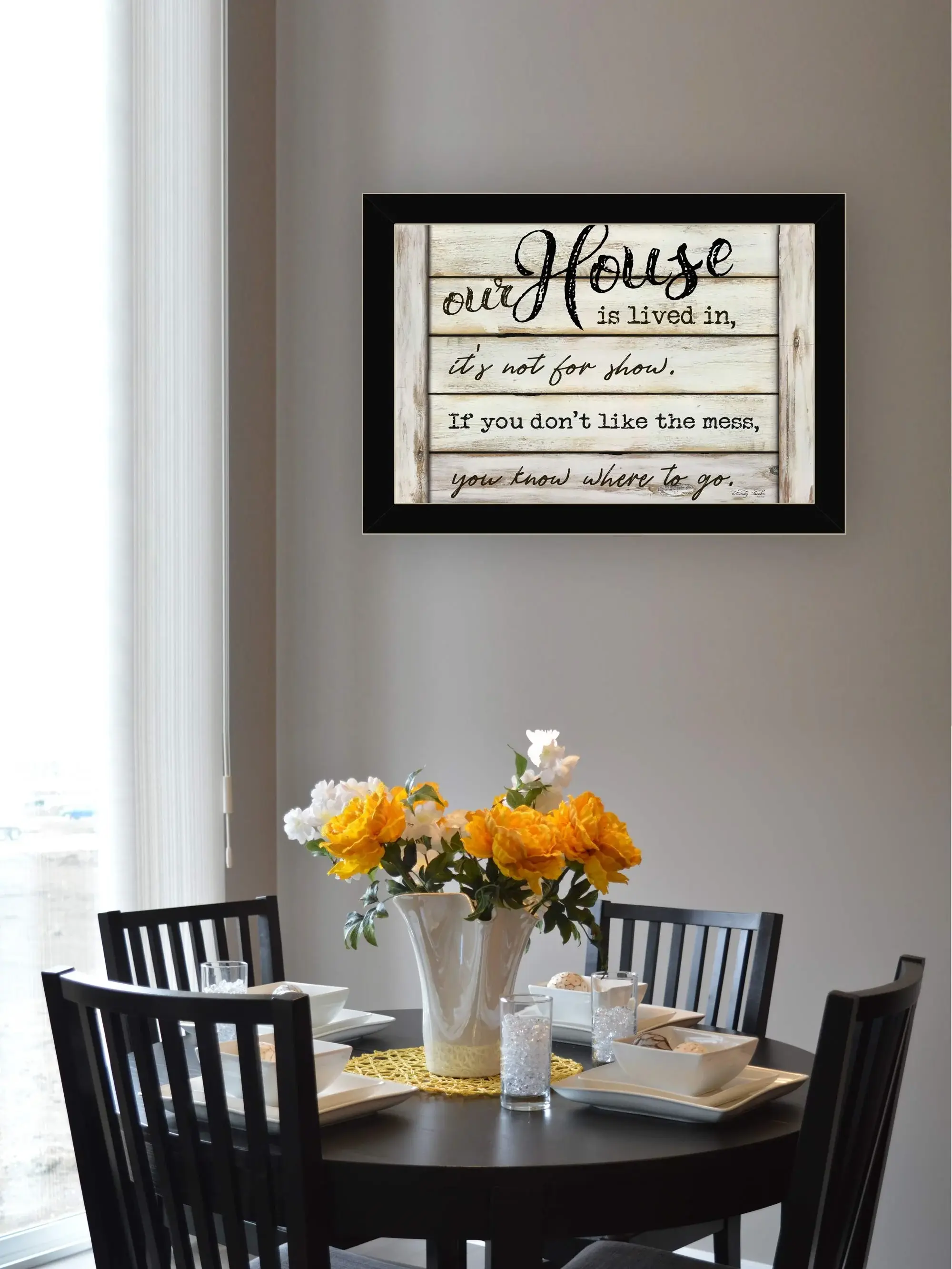 Our House is Lived In 1 Black Framed Print Wall Art - Image 5