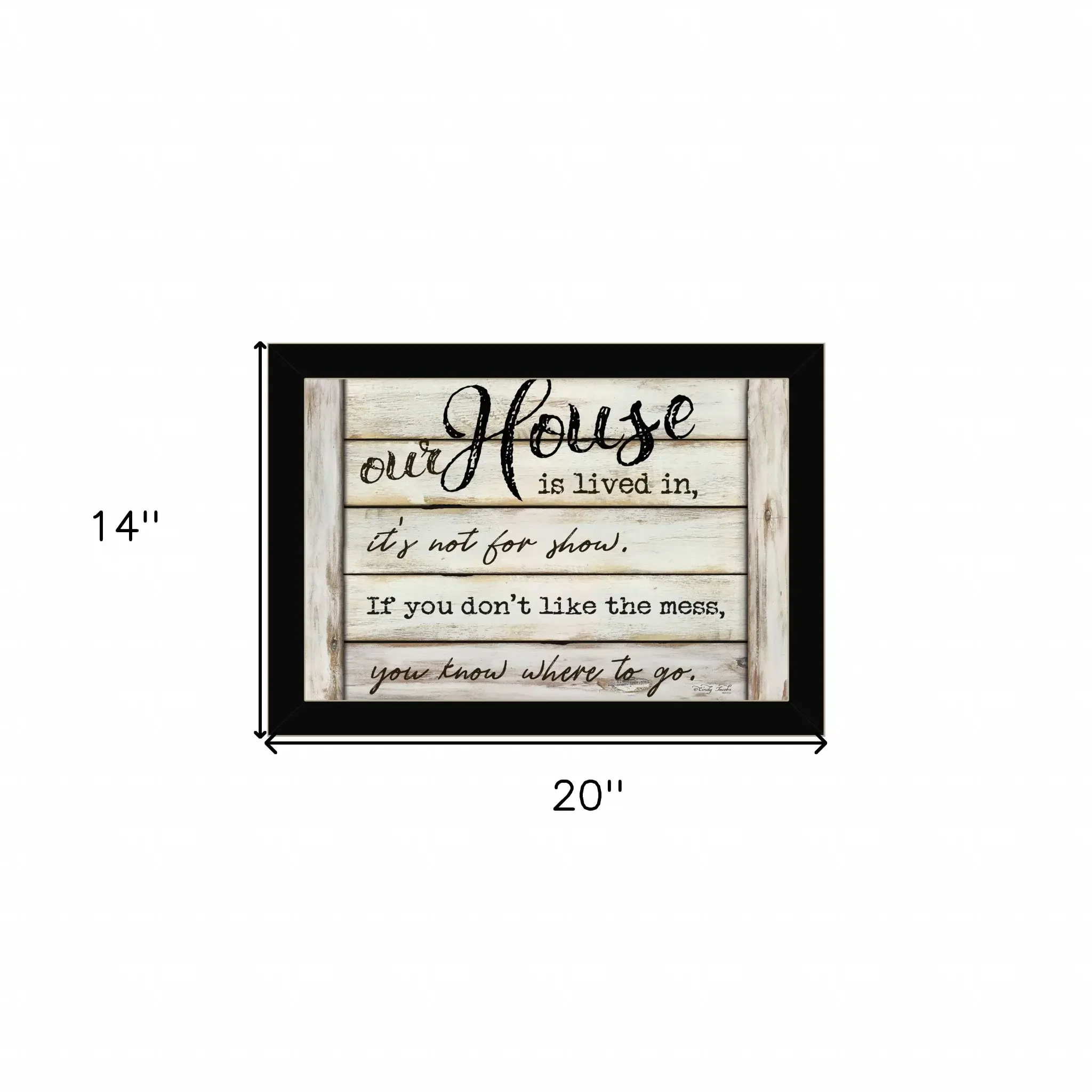 Our House is Lived In 1 Black Framed Print Wall Art - Image 6