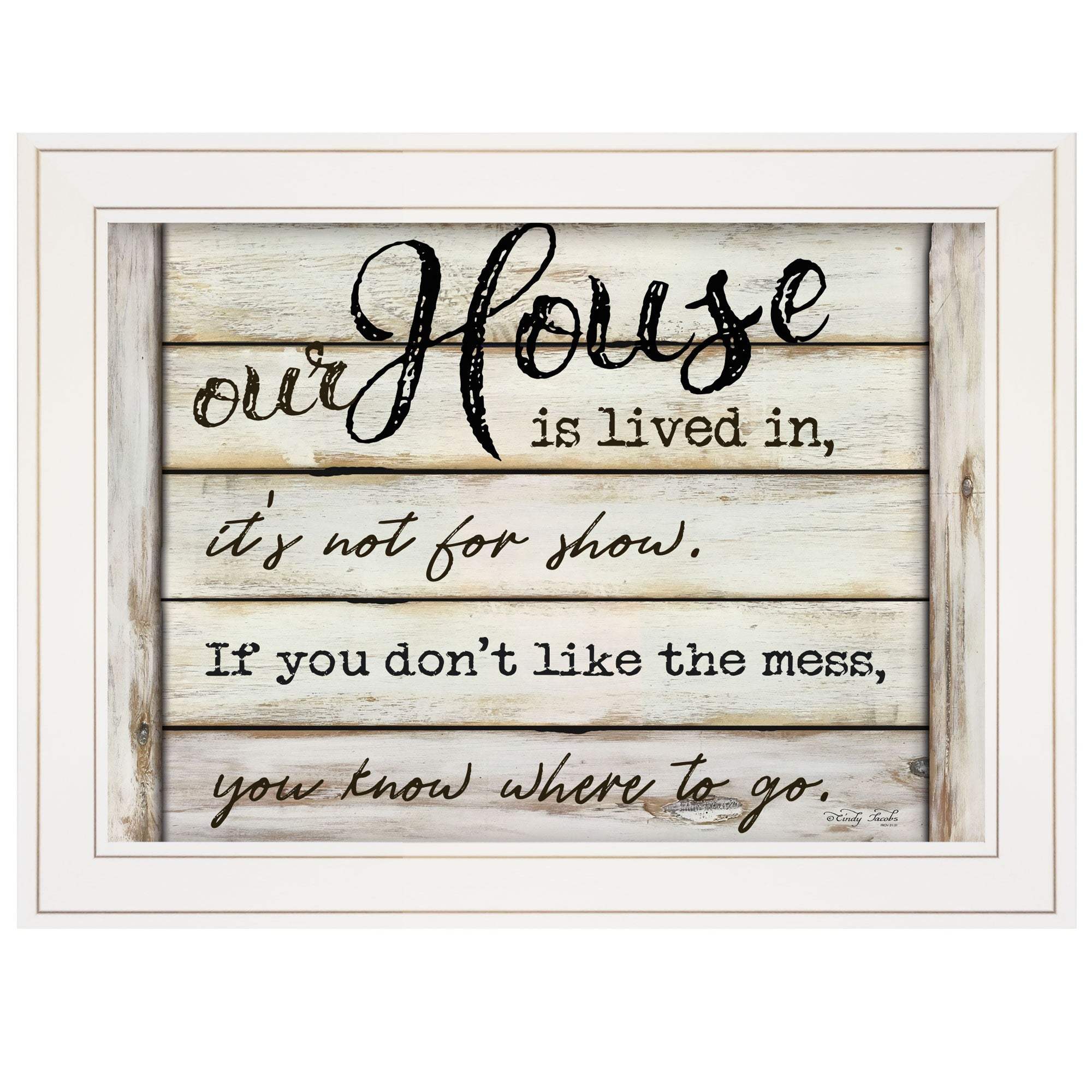 Our House is Lived In 2 White Framed Print Wall Art - Image 2