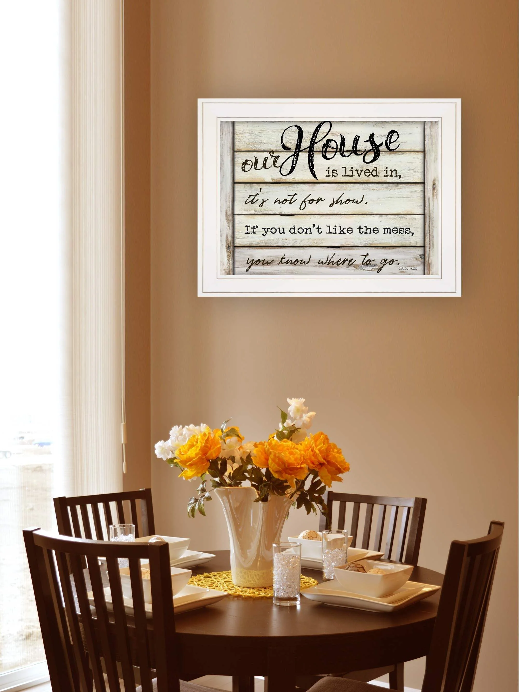 Our House is Lived In 2 White Framed Print Wall Art - Image 4
