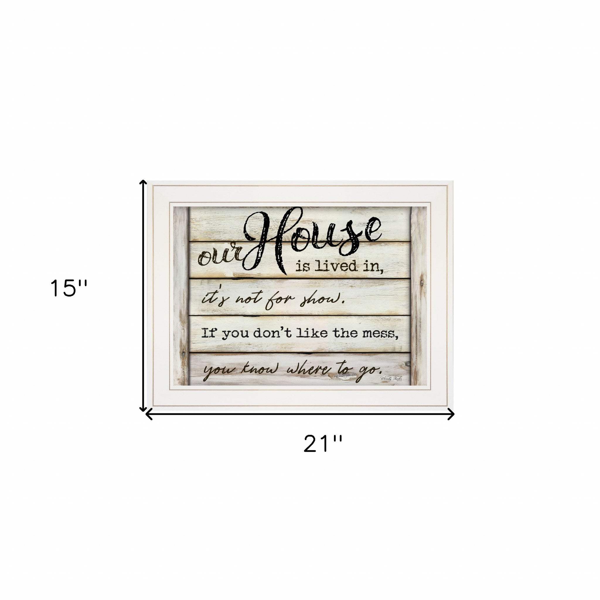 Our House is Lived In 2 White Framed Print Wall Art - Image 5