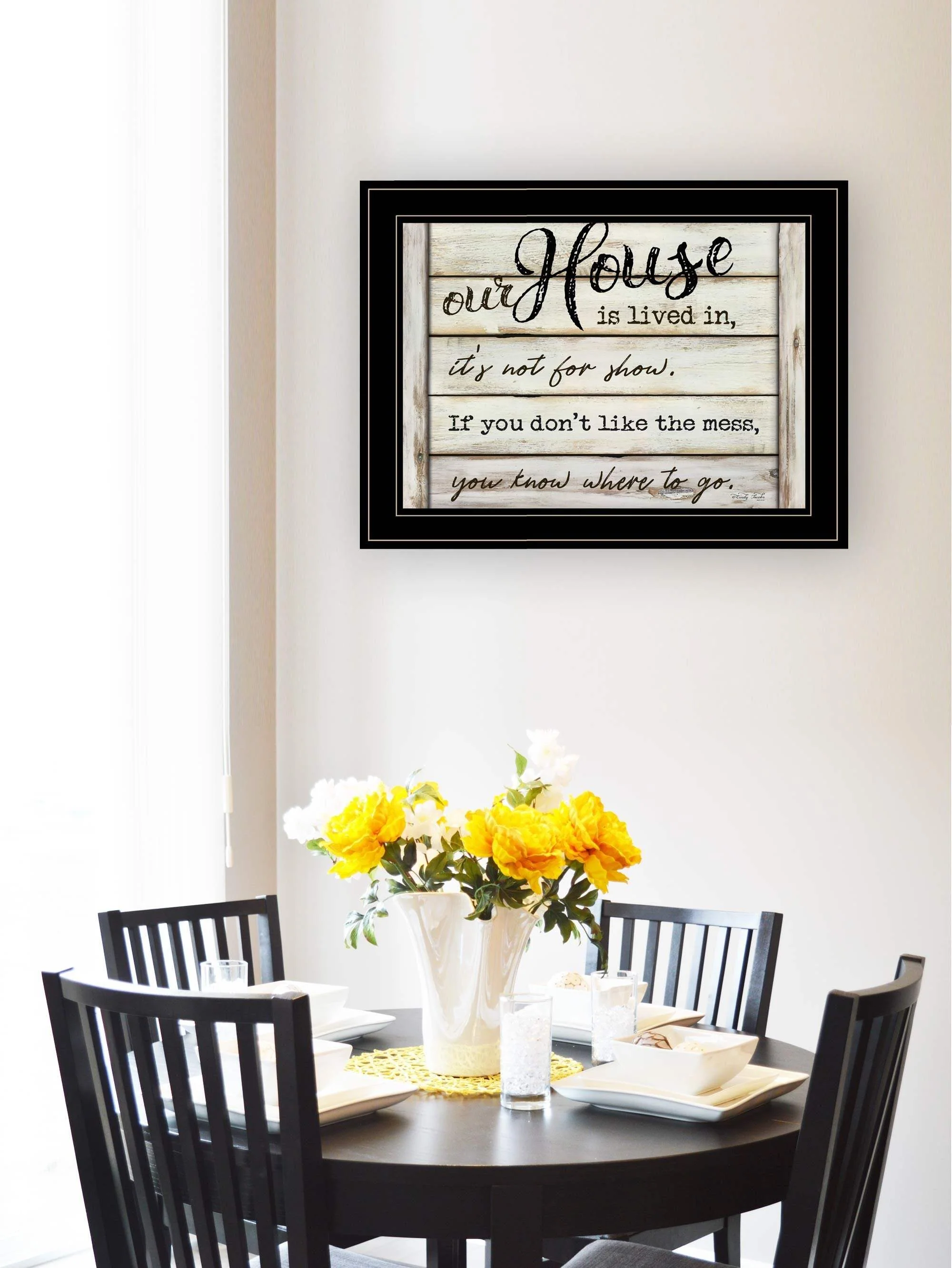 Our House is Lived In 3 Black Framed Print Wall Art - Image 4