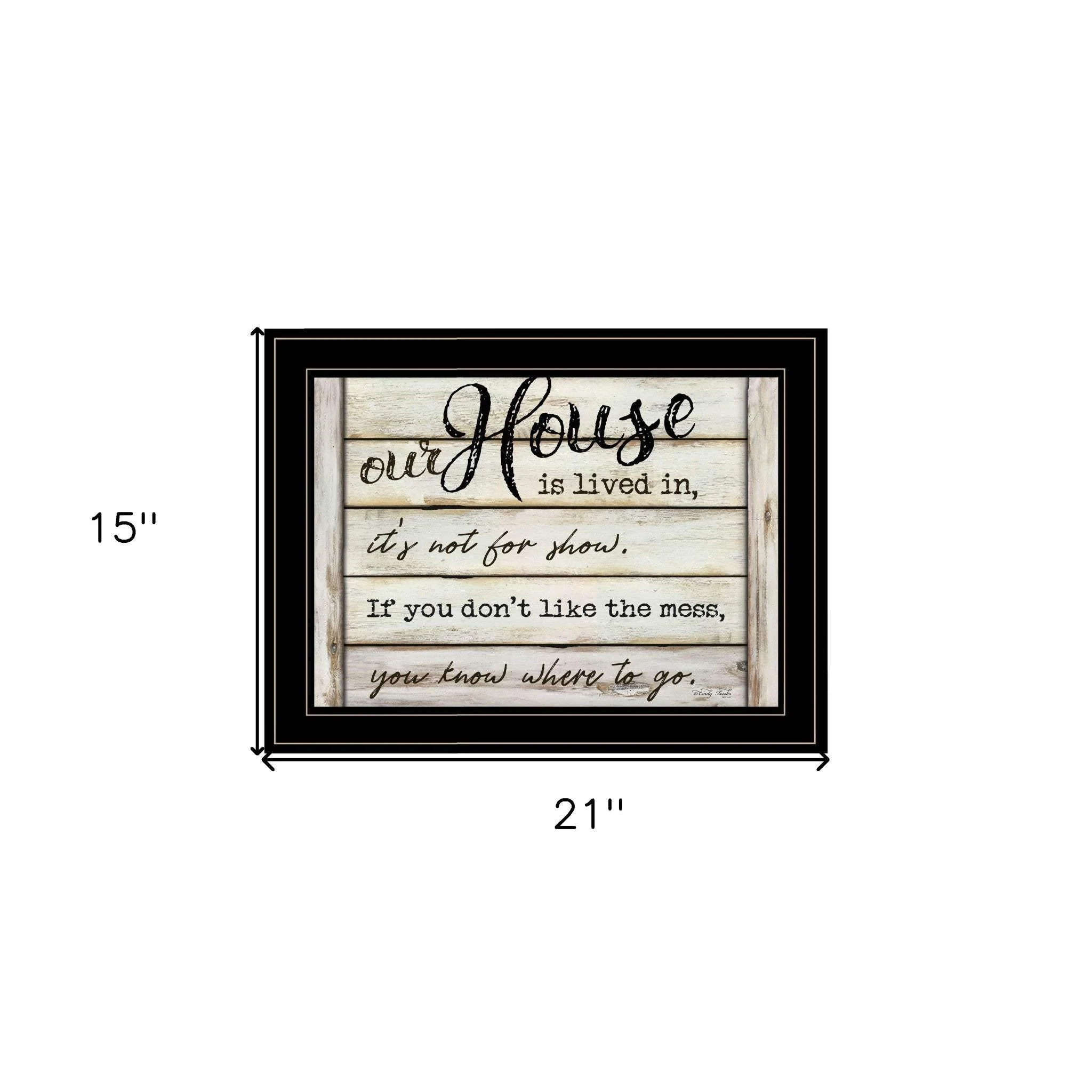 Our House is Lived In 3 Black Framed Print Wall Art - Image 5