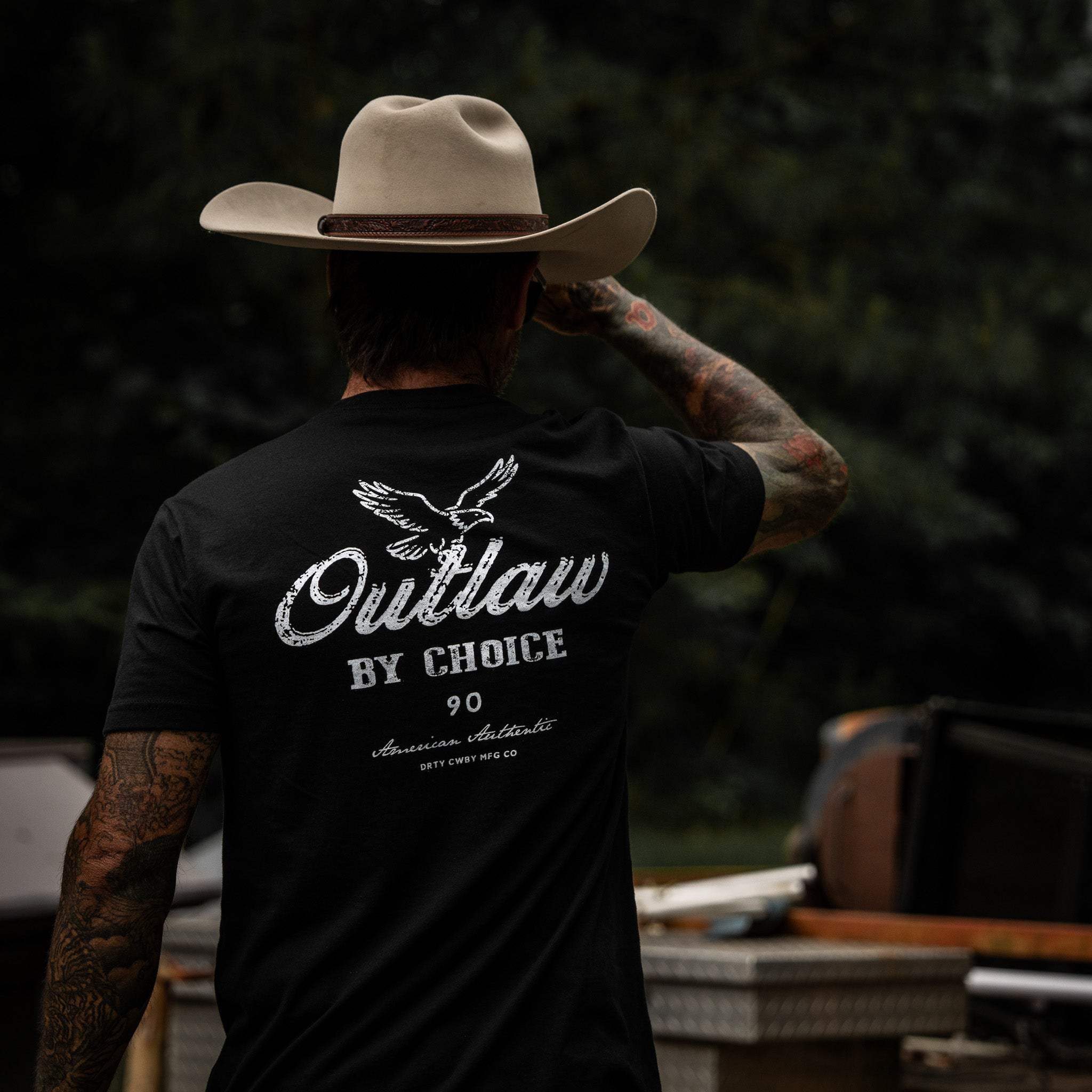 Outlaw By Choice Men's T-Shirt - Image 6