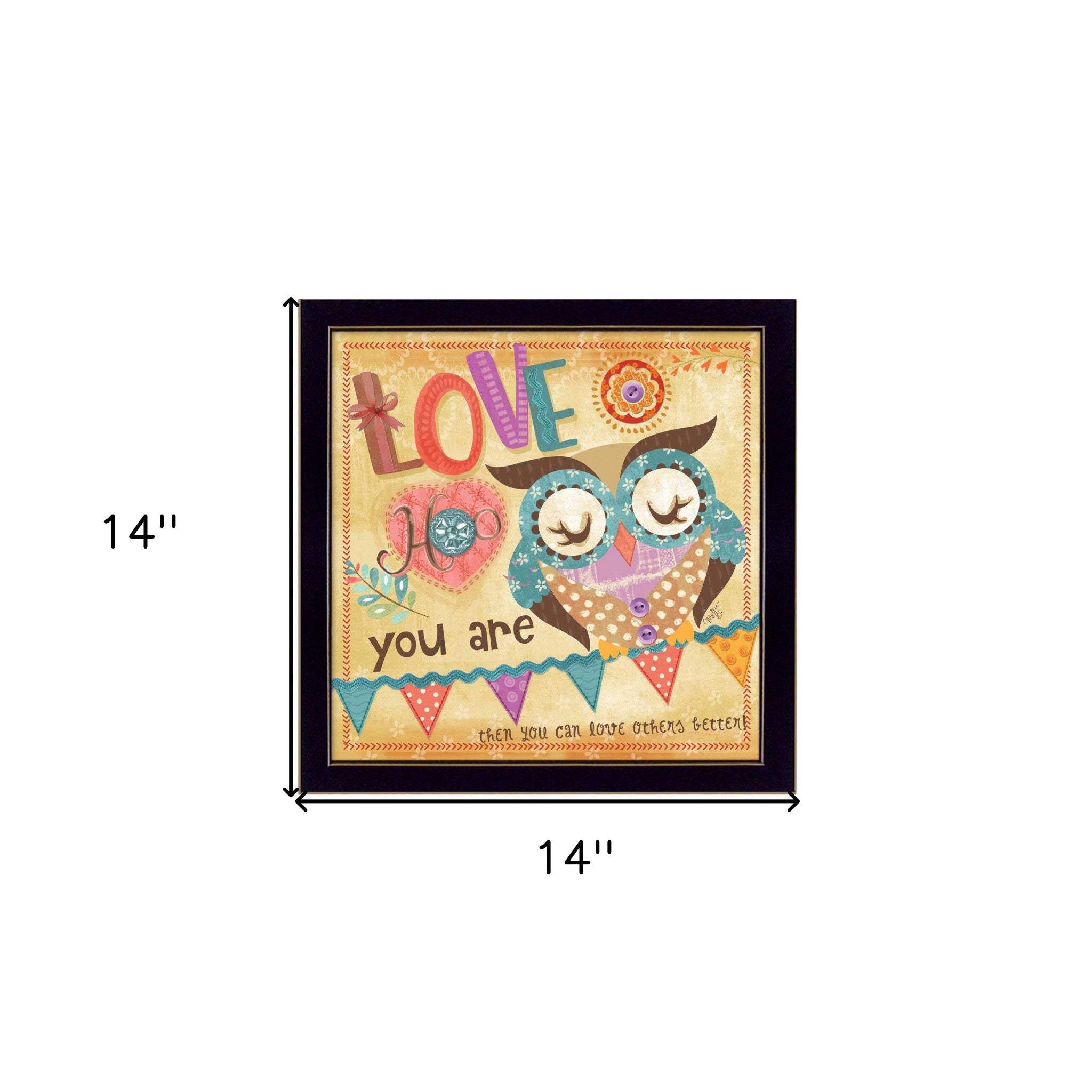 Owl 1 Black Framed Print Wall Art - Image 6