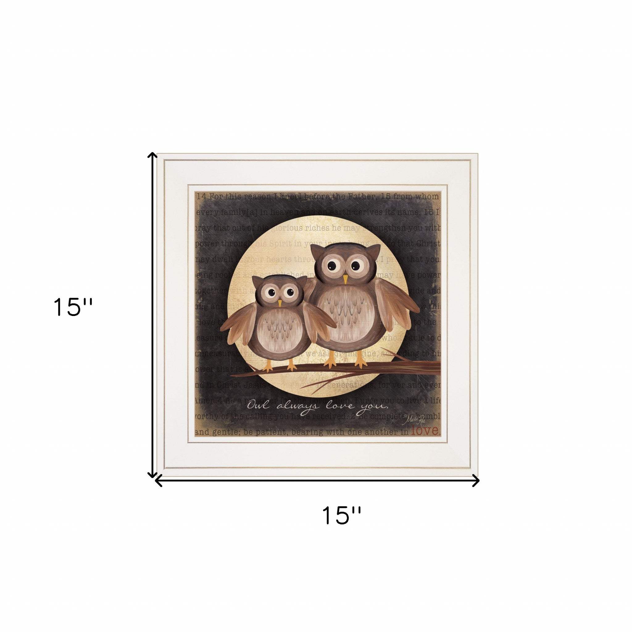 Owl Always Love and Need You 1 White Framed Print Wall Art - Image 5