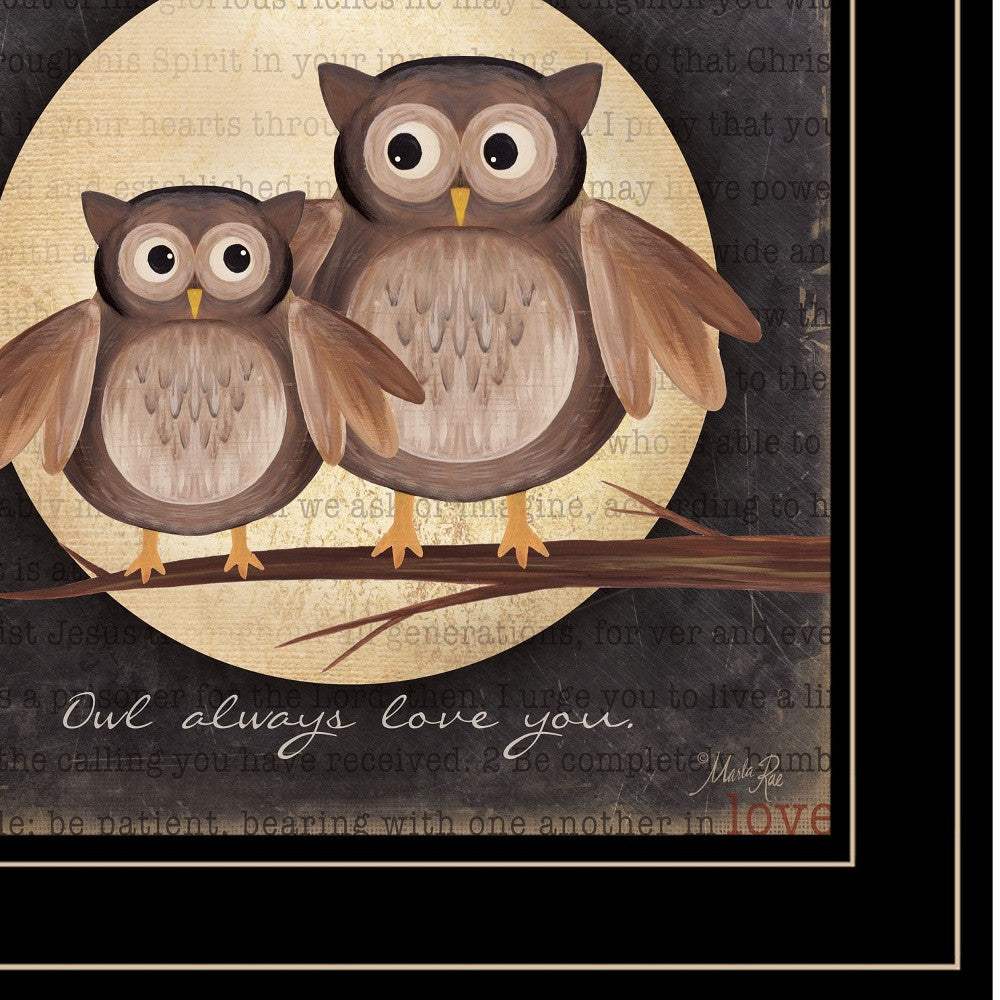 Owl Always Love and Need You 2 Black Framed Print Wall Art - Image 3