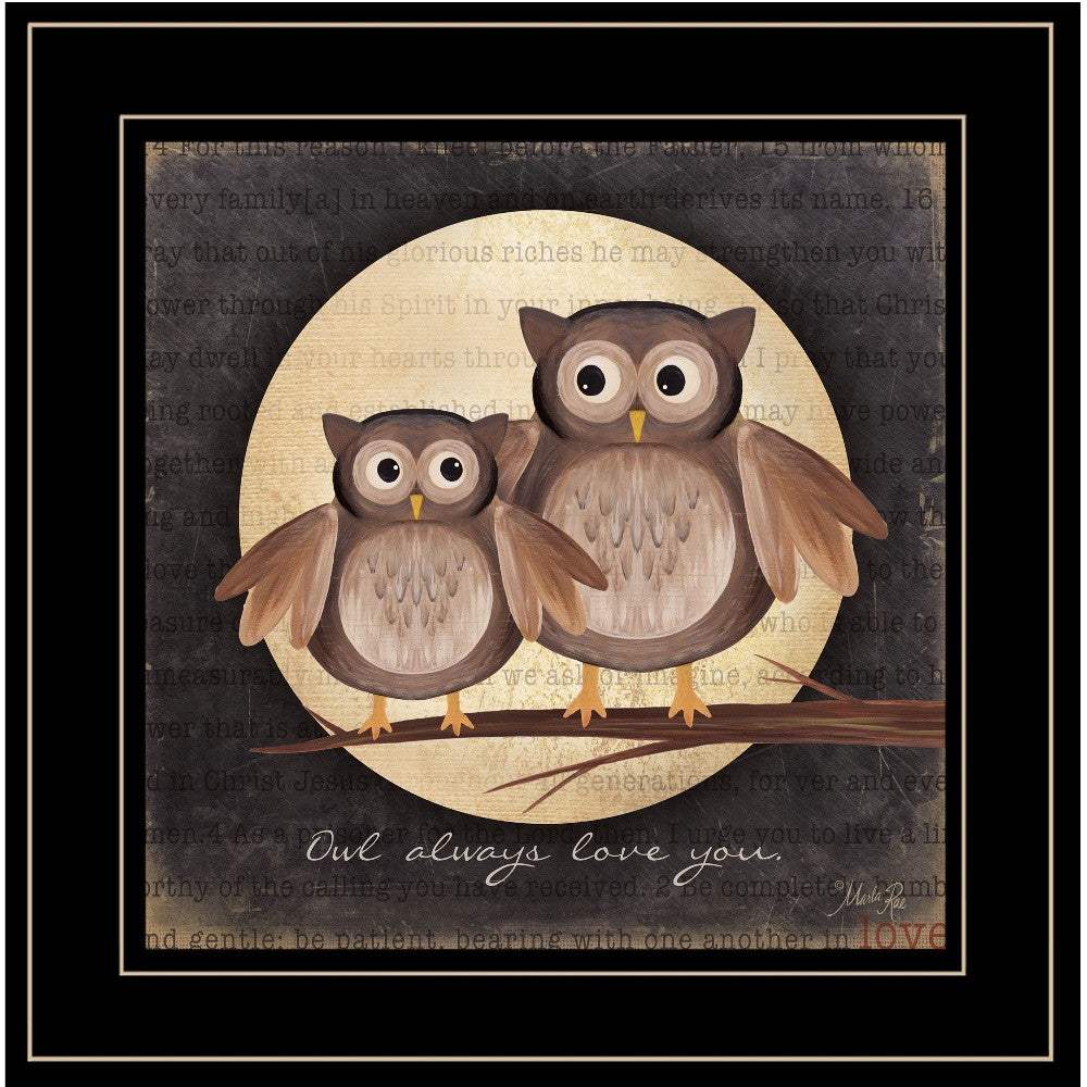 Owl Always Love and Need You 2 Black Framed Print Wall Art - Image 4