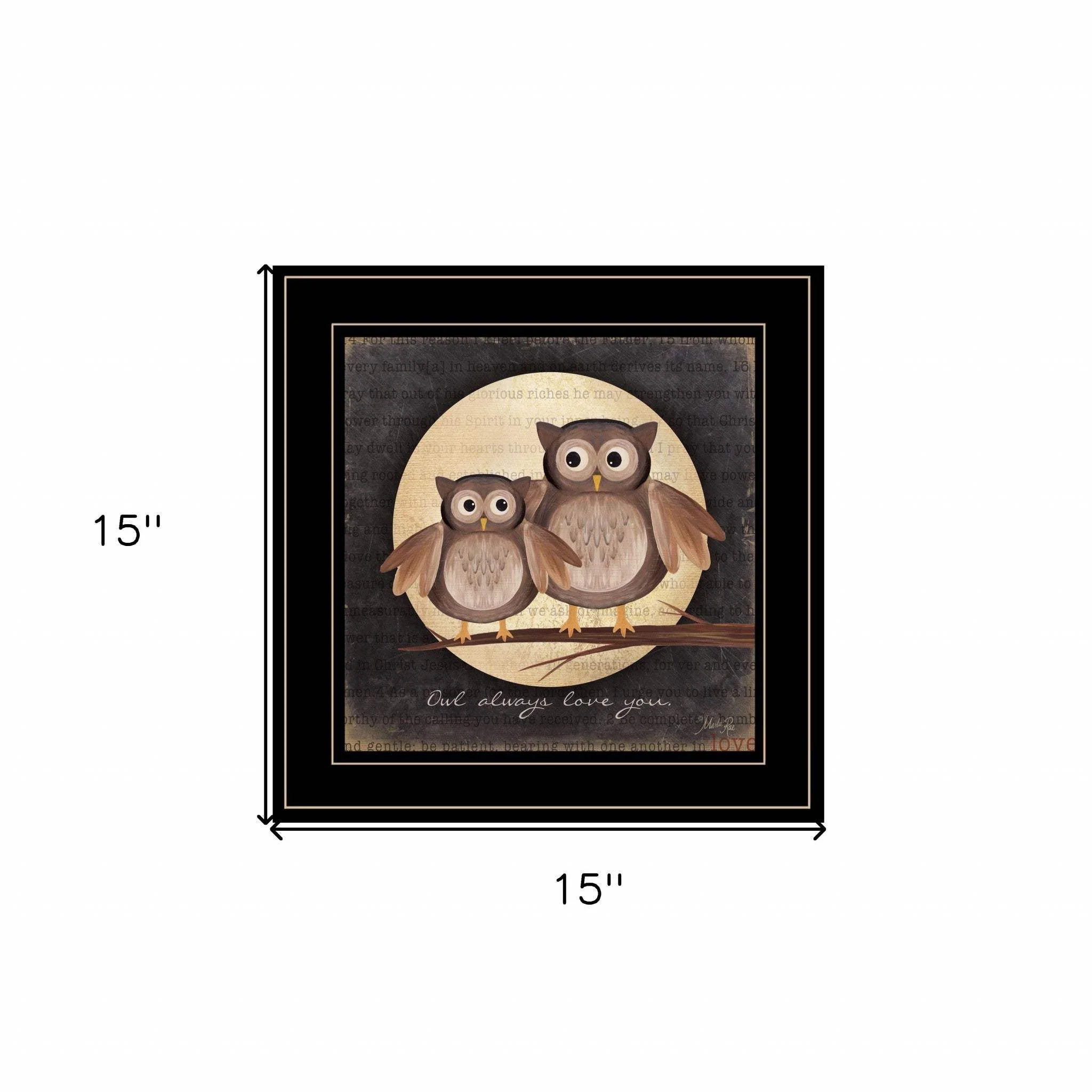 Owl Always Love and Need You 2 Black Framed Print Wall Art - Image 5