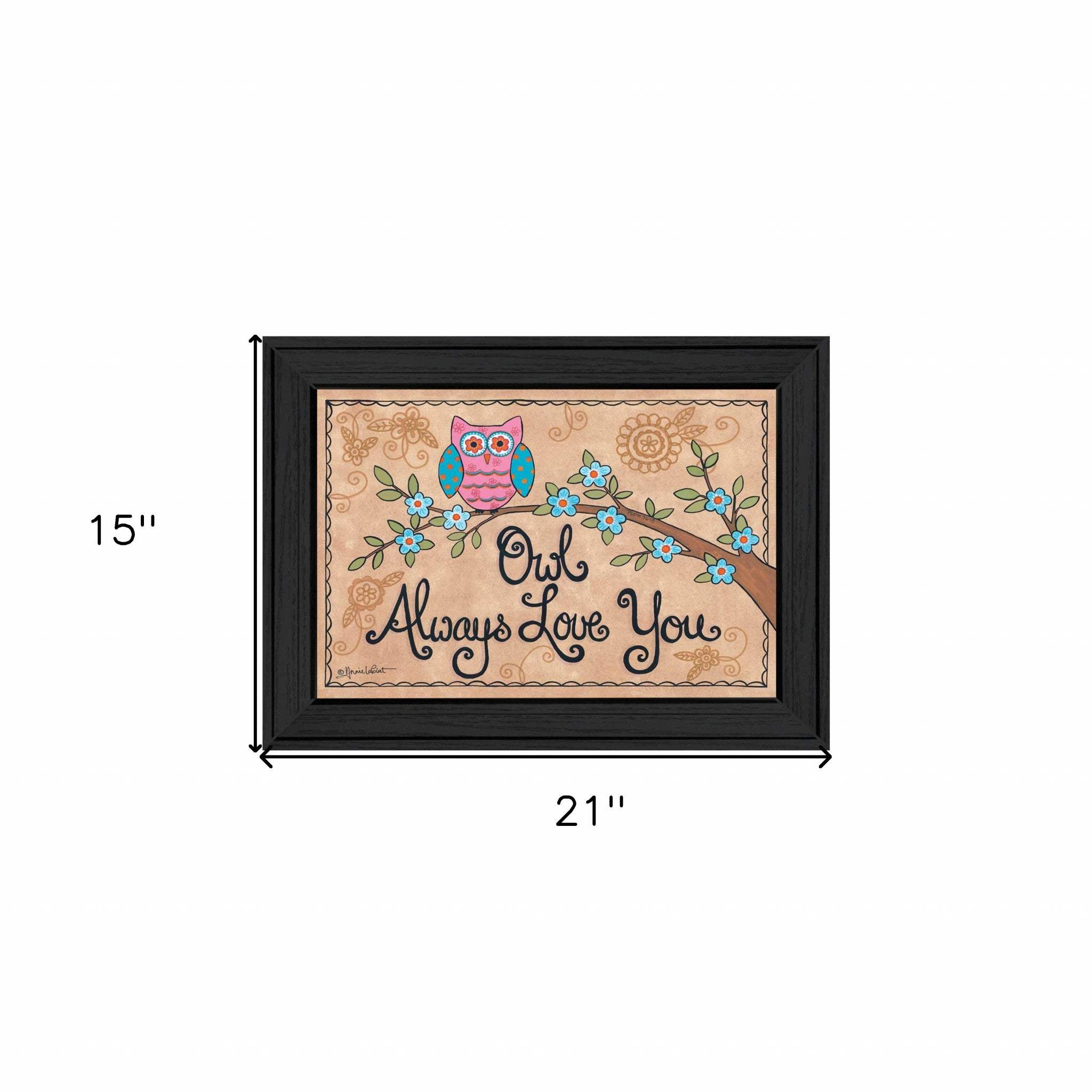 Owl Always Love You 2 Black Framed Print Wall Art - Image 5