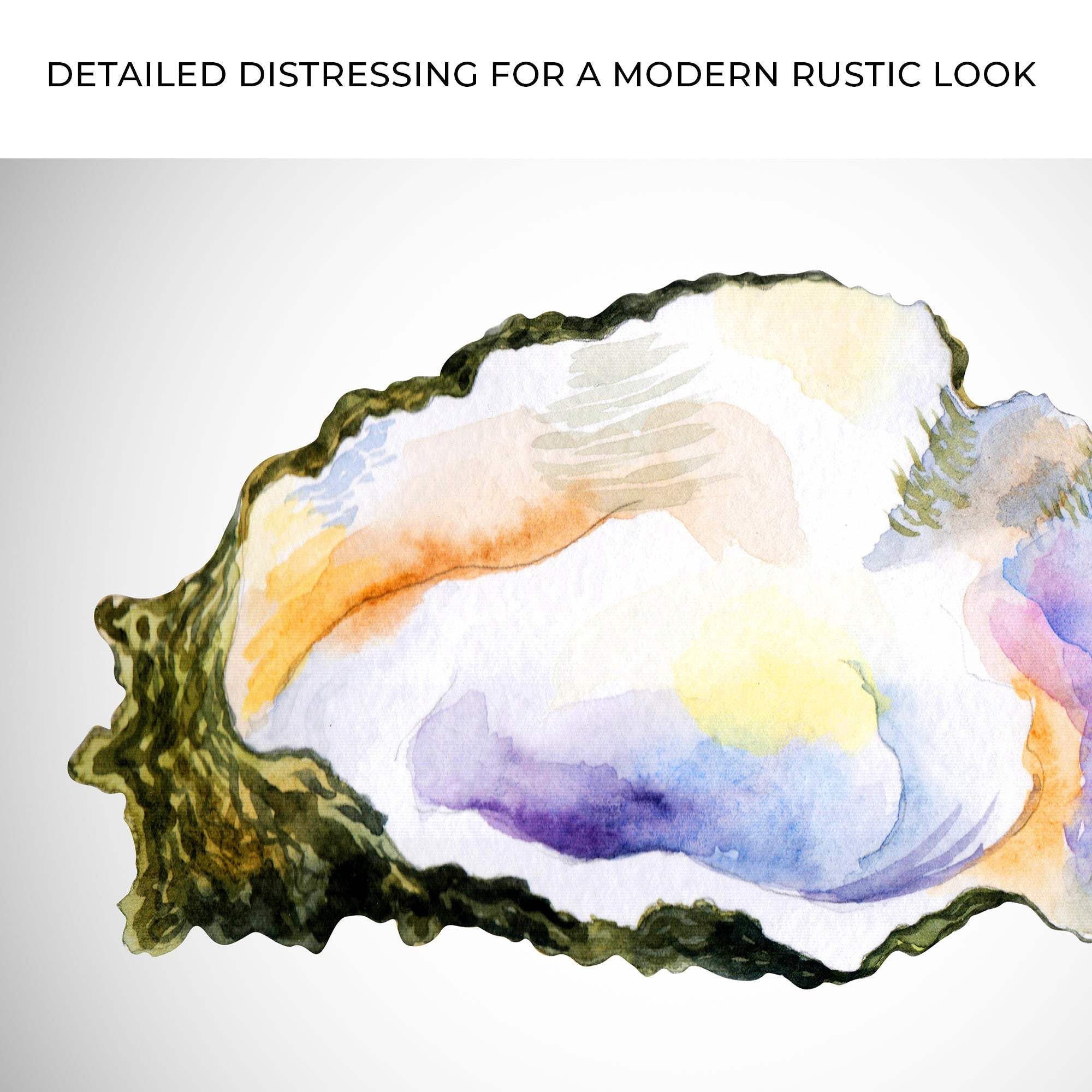Oyster Watercolor Canvas Wall Art - Image 4