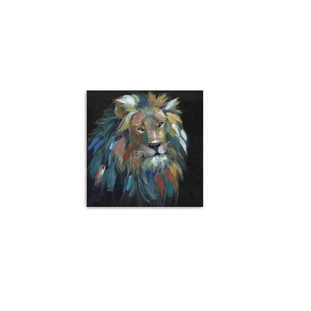 Painted Lion Portrait Unframed Print Wall Art - Image 9