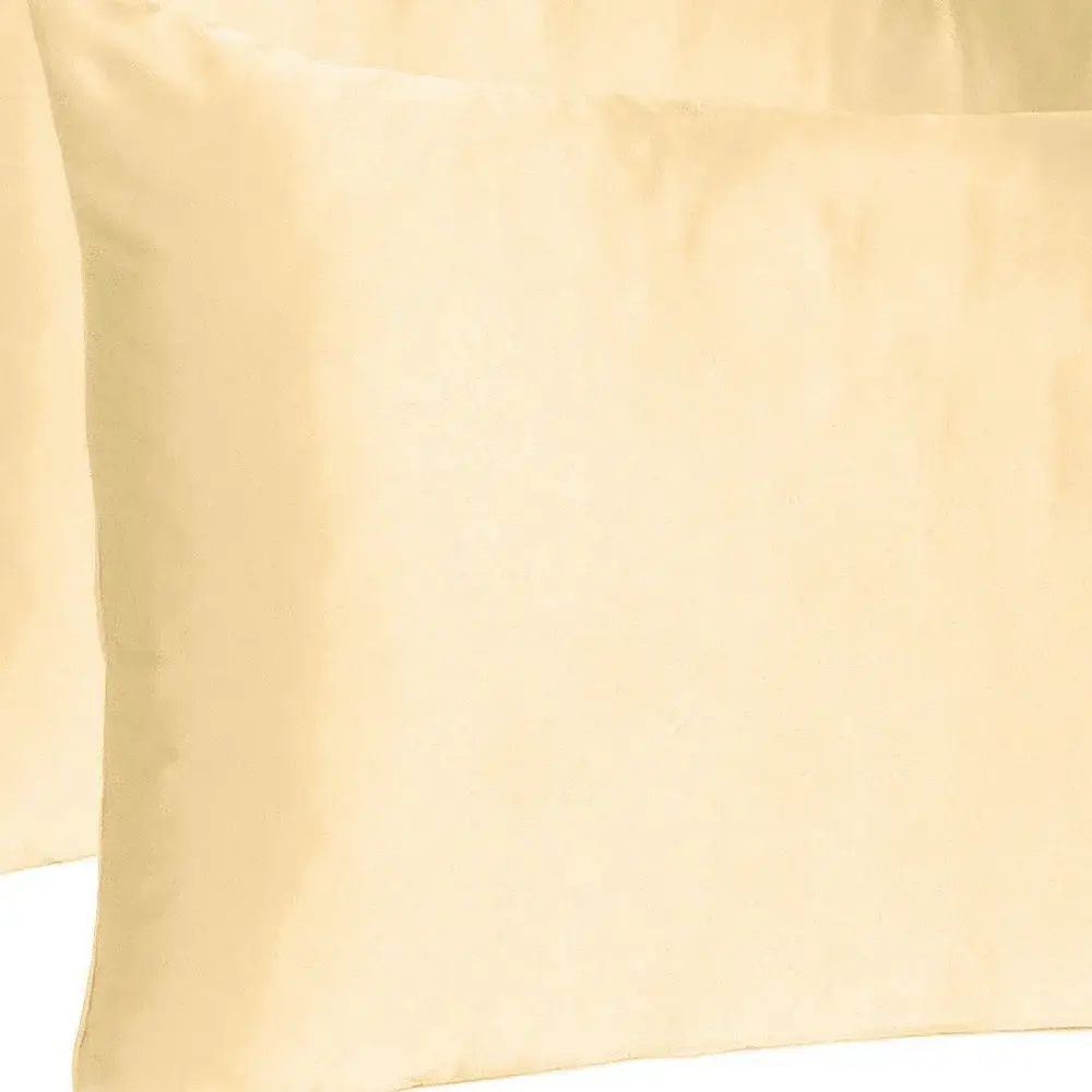 Pale Peach Dreamy Set Of 2 Silky Satin King Pillowcases - Image 6