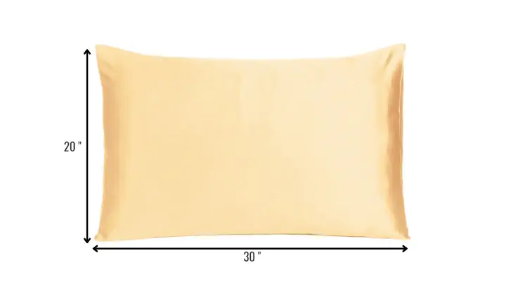 Pale Peach Dreamy Set Of 2 Silky Satin Queen Pillowcases - Image 8