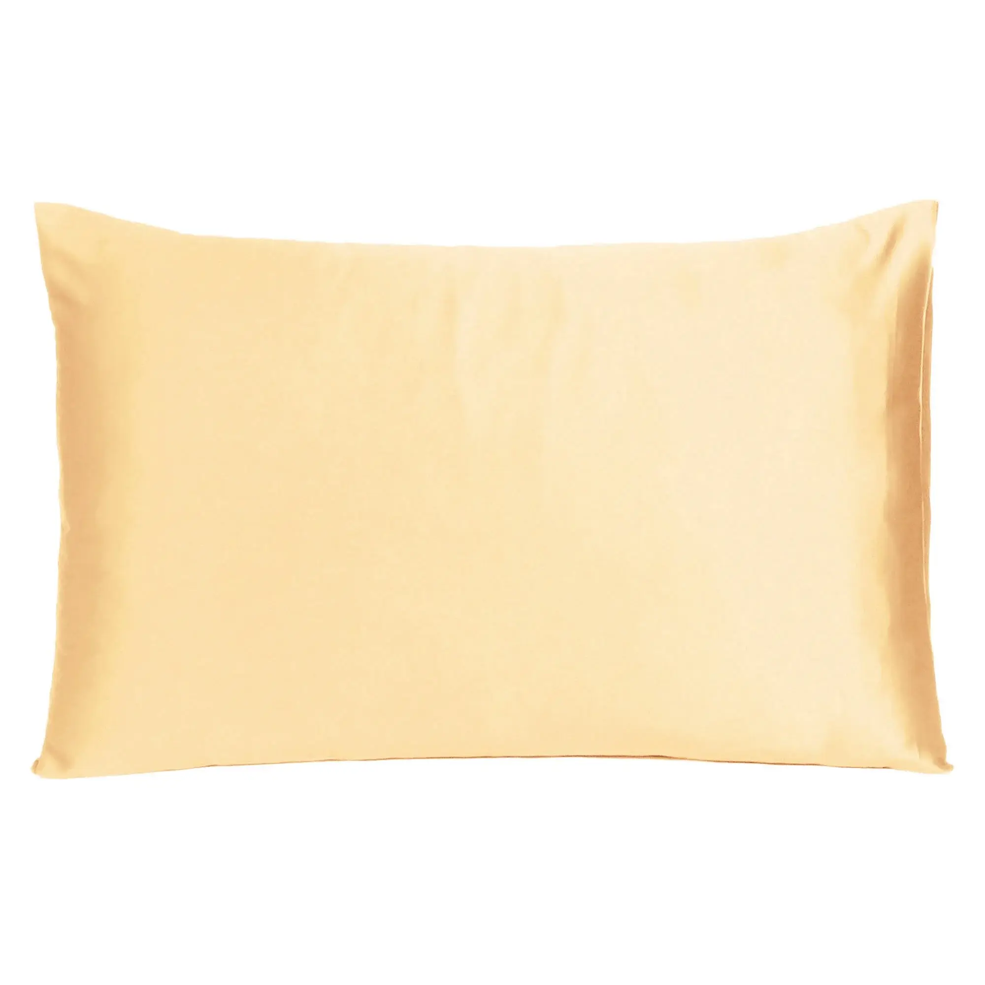 Pale Peach Dreamy Set Of 2 Silky Satin Standard Pillowcases - Image 2