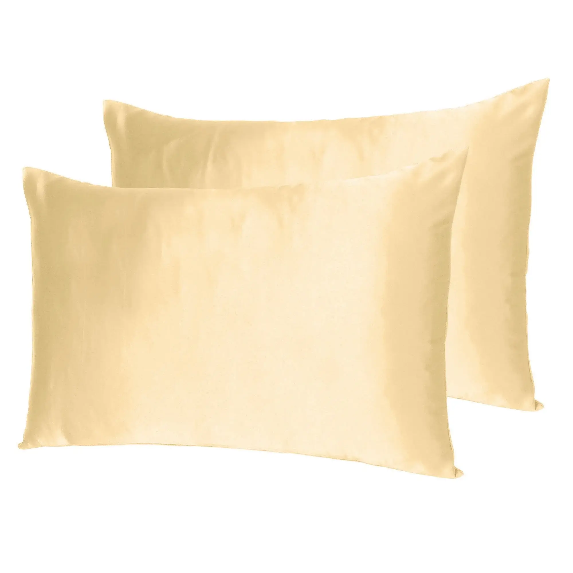 Pale Peach Dreamy Set Of 2 Silky Satin Standard Pillowcases - Image 7