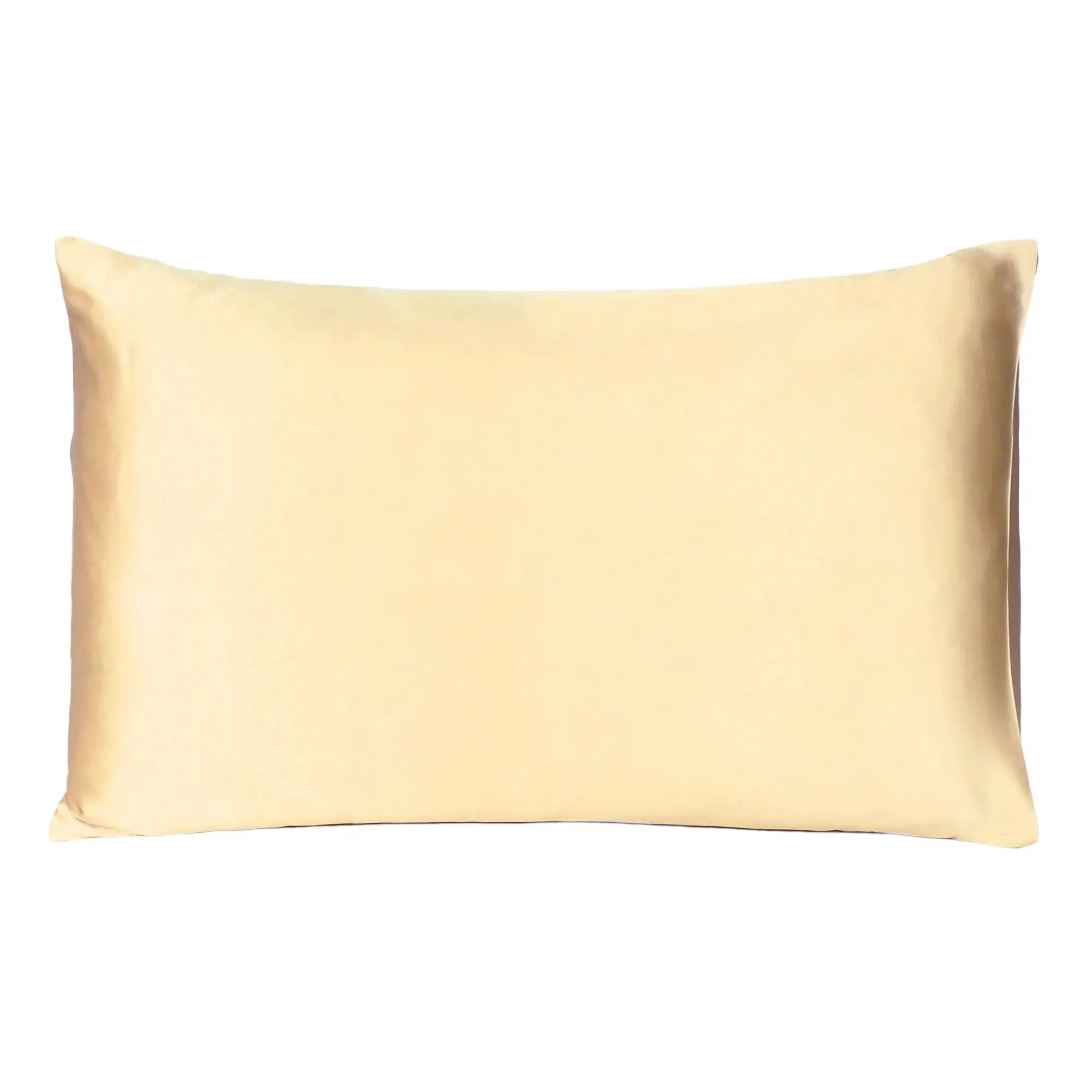 Pale Yellow Dreamy Set Of 2 Silky Satin Standard Pillowcases - Image 2
