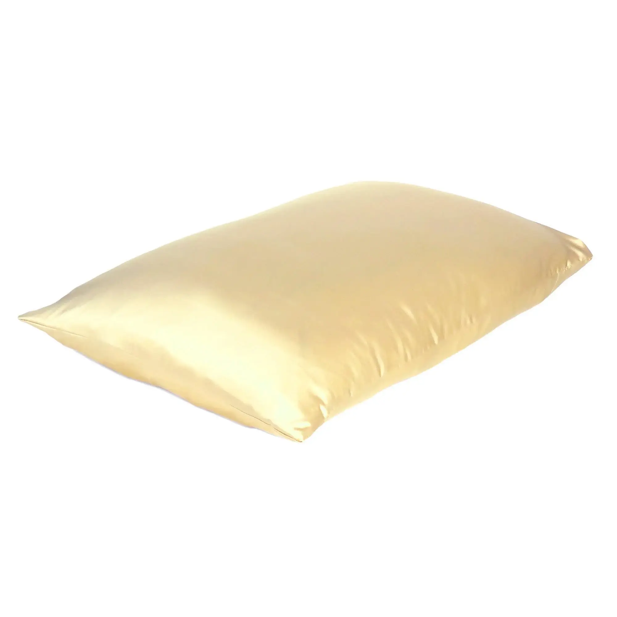 Pale Yellow Dreamy Set Of 2 Silky Satin Standard Pillowcases - Image 3