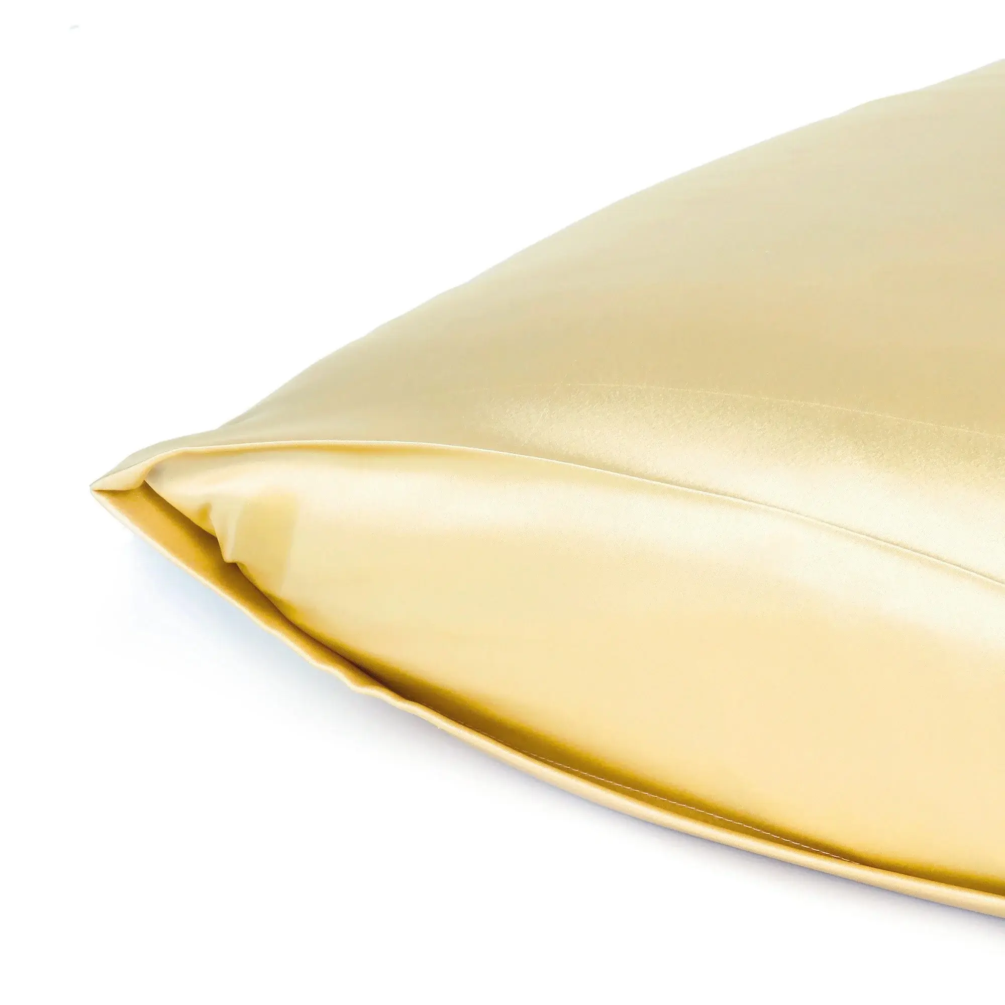 Pale Yellow Dreamy Set Of 2 Silky Satin Standard Pillowcases - Image 4