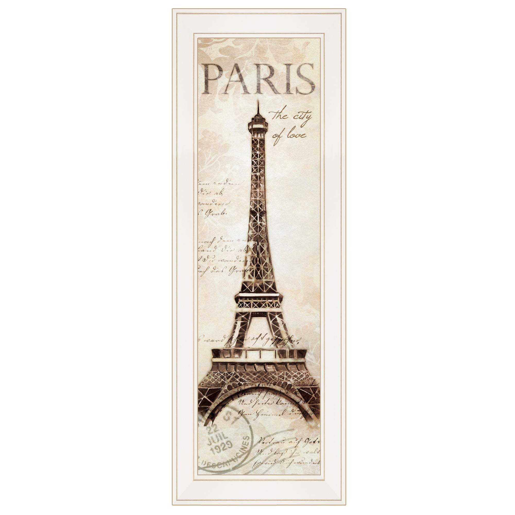 Paris Panel 1 White Framed Print Wall Art - Image 2