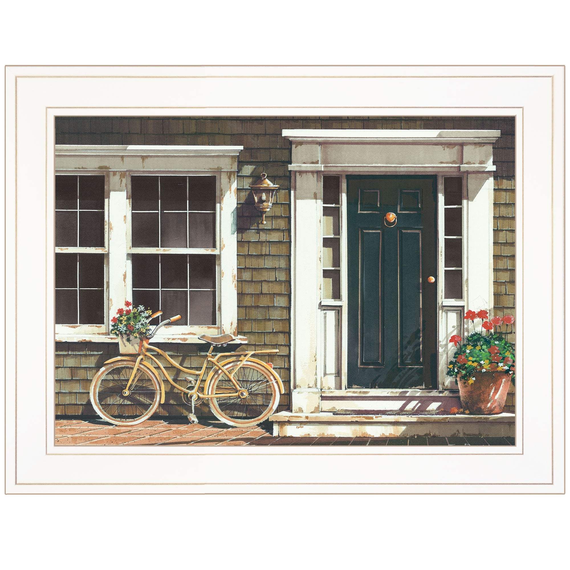 Parked Out Front 1 White Framed Print Wall Art - Image 3
