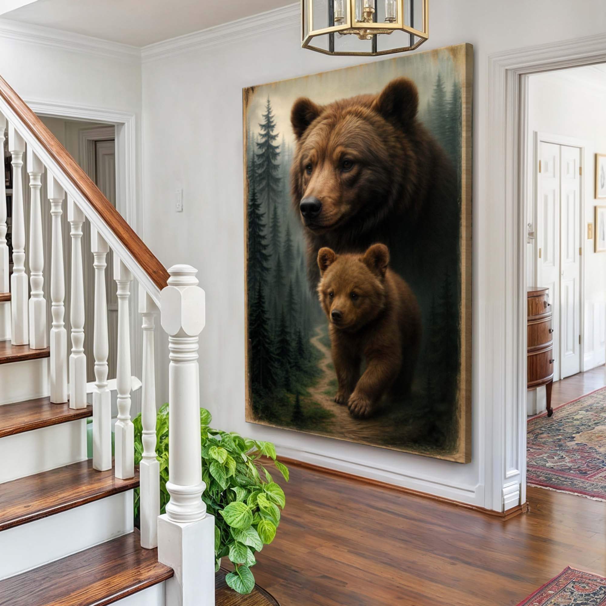 Path of the Wild Kin Bear and Cub Wall Art - Image 2