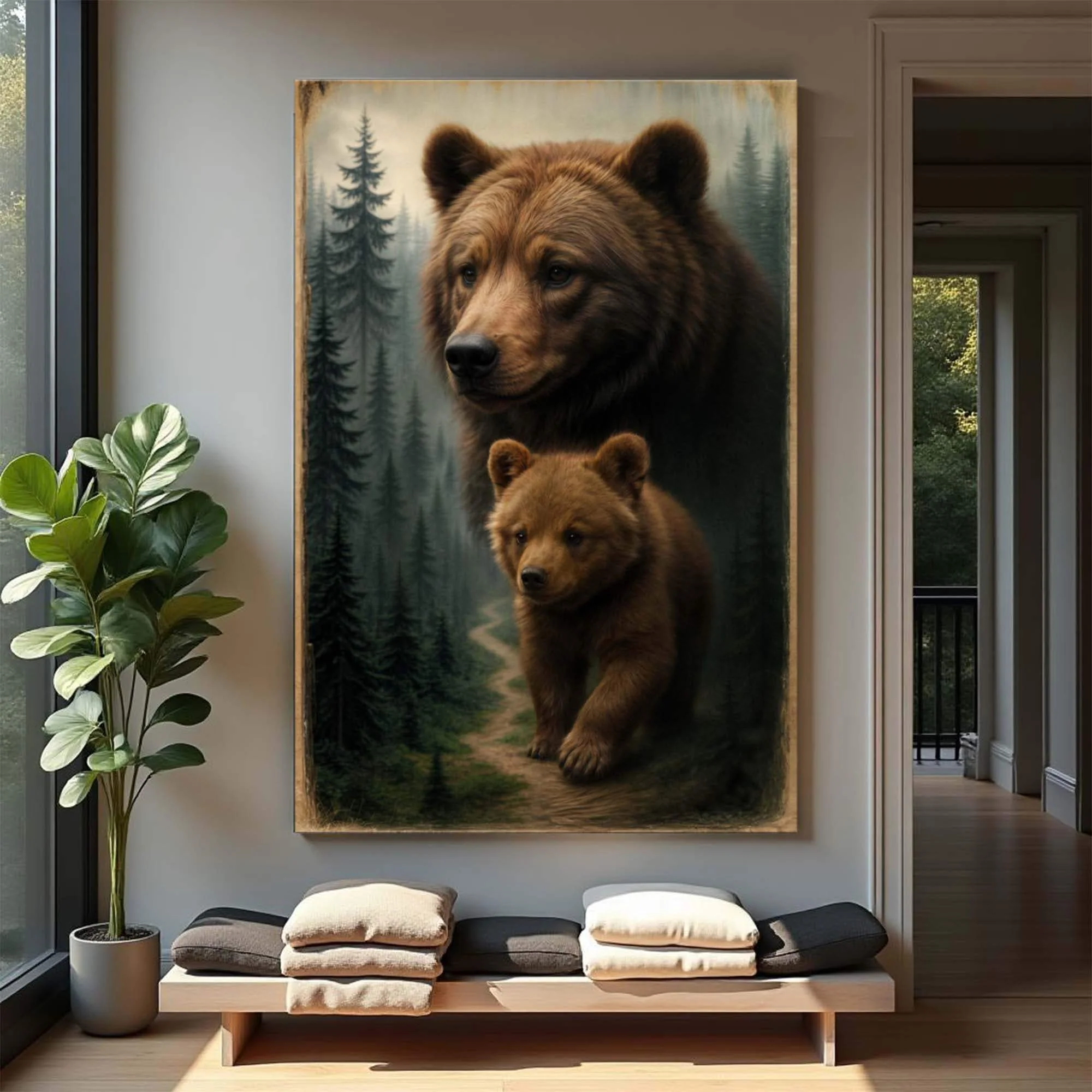 Path of the Wild Kin Bear and Cub Wall Art - Image 5