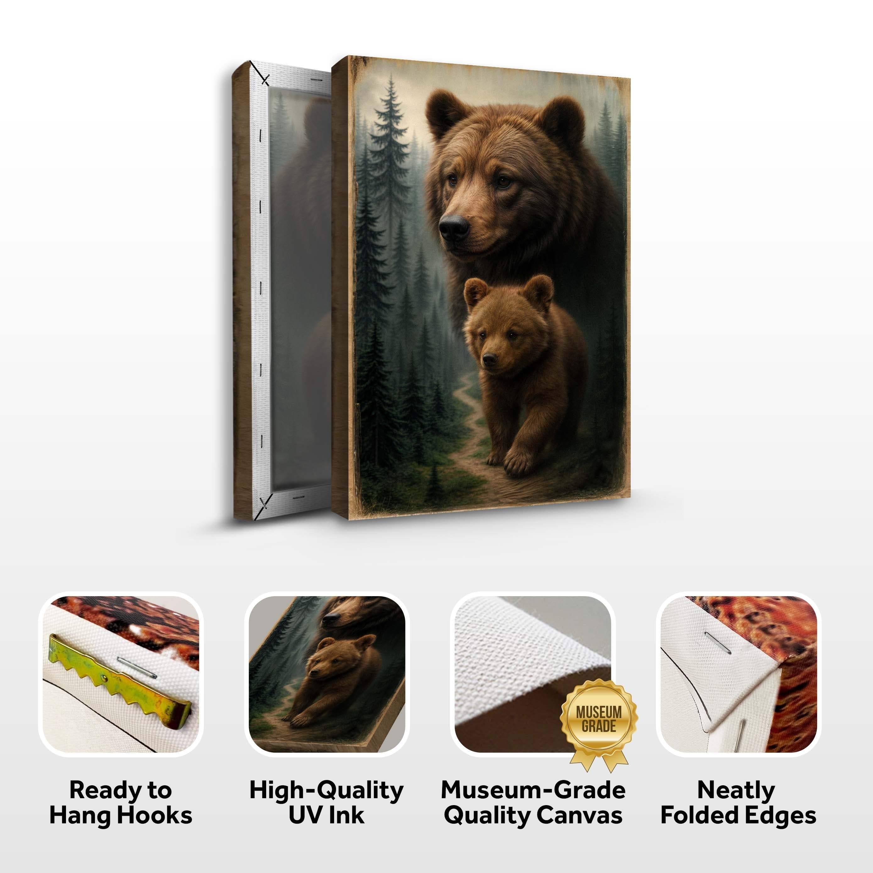 Path of the Wild Kin Bear and Cub Wall Art - Image 6