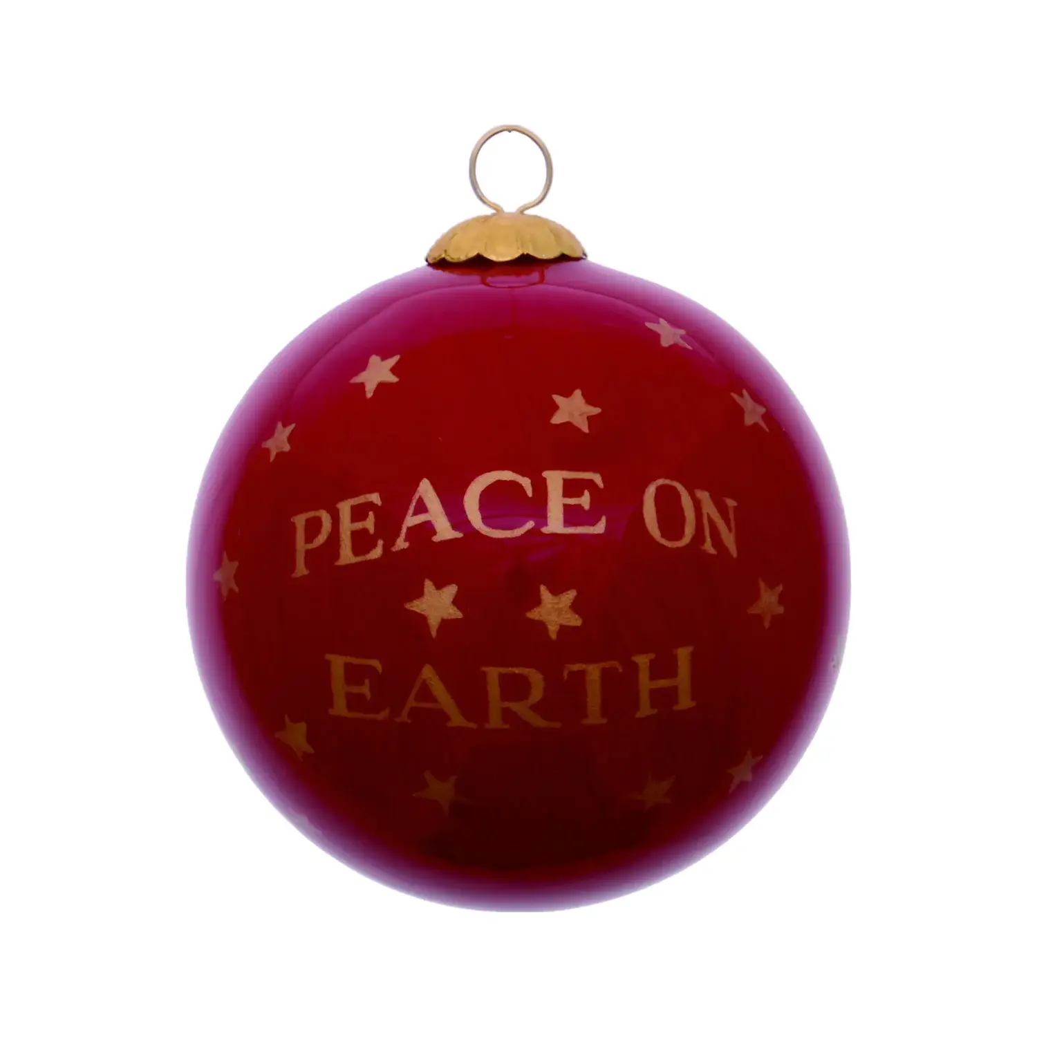 Peace on Earth Dove Hand Painted Mouth Blown Glass Ornament - Image 3
