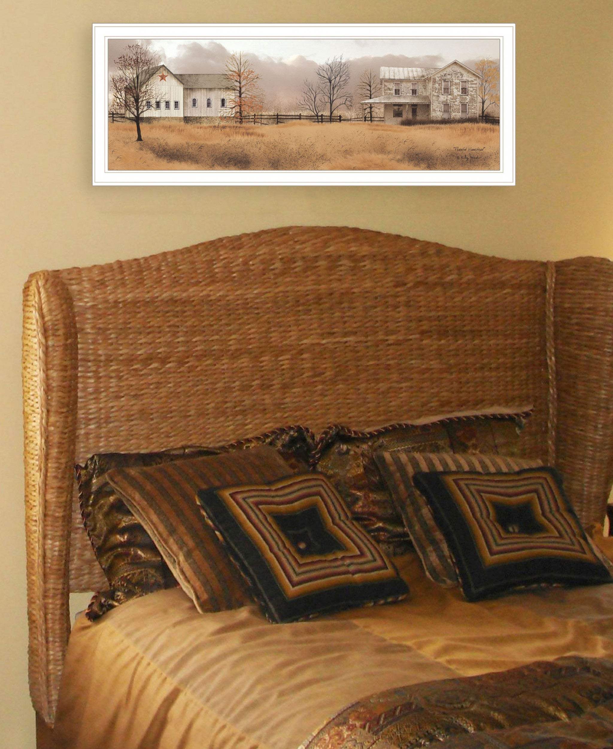 Peaceful Homestead 1 White Framed Print Wall Art - Image 5