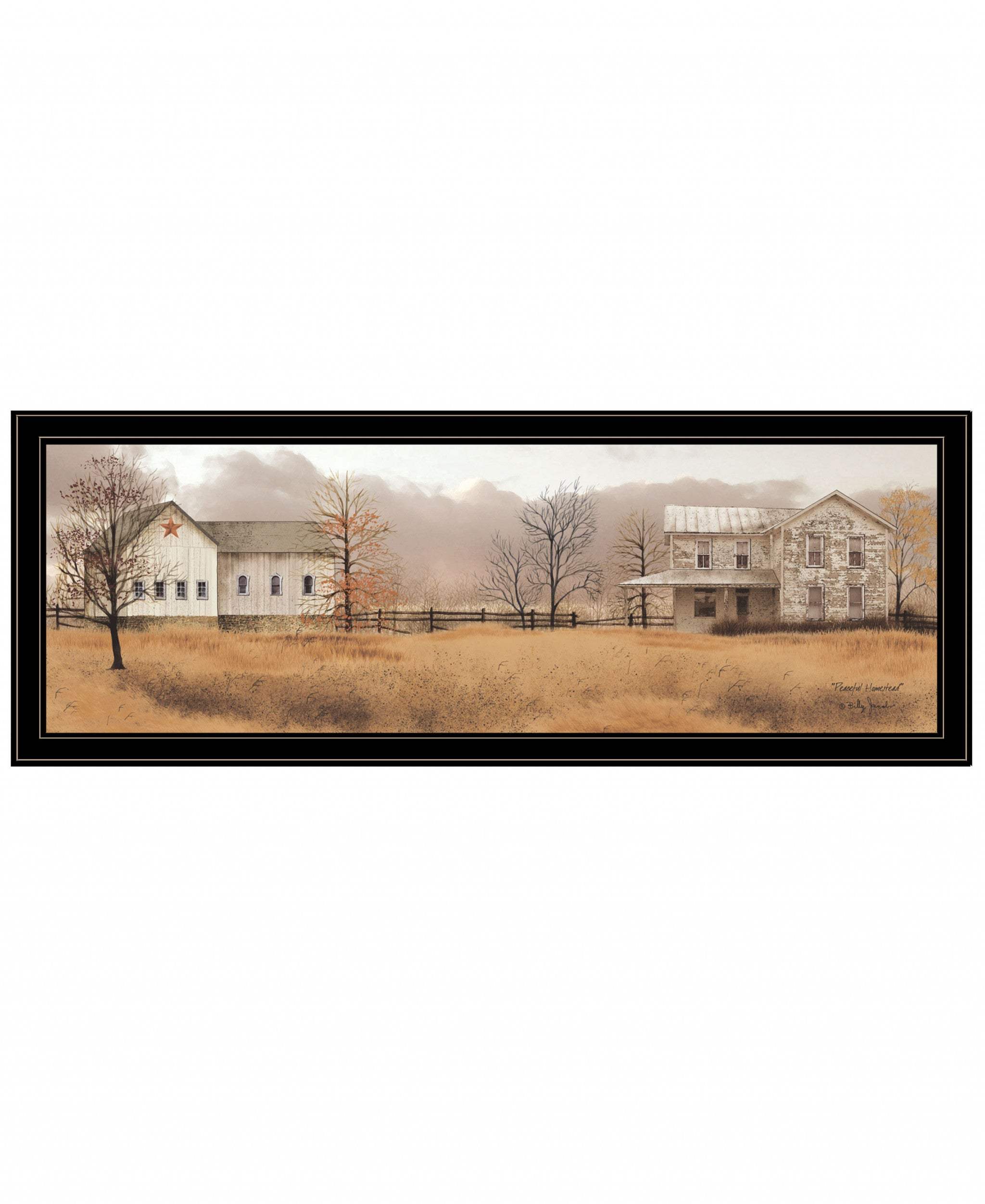 Peaceful Homestead 2 Black Framed Print Wall Art - Image 2
