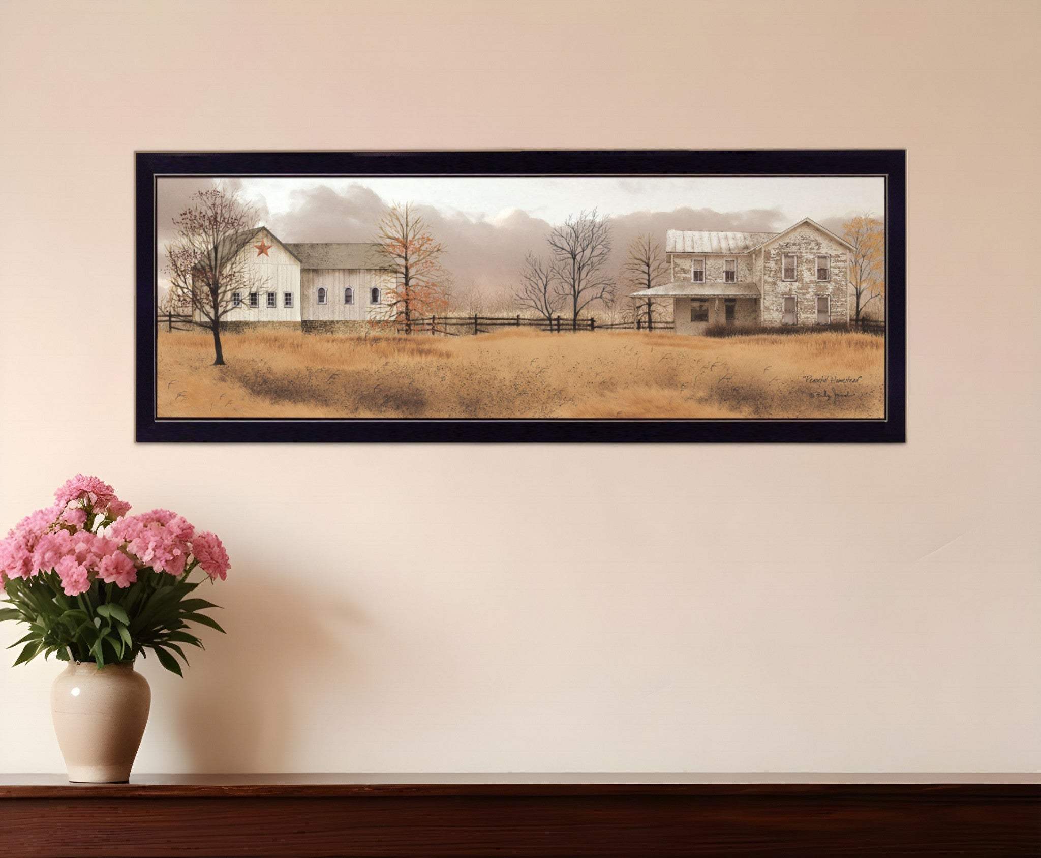 Peaceful Homestead 3 Black Framed Print Wall Art - Image 2