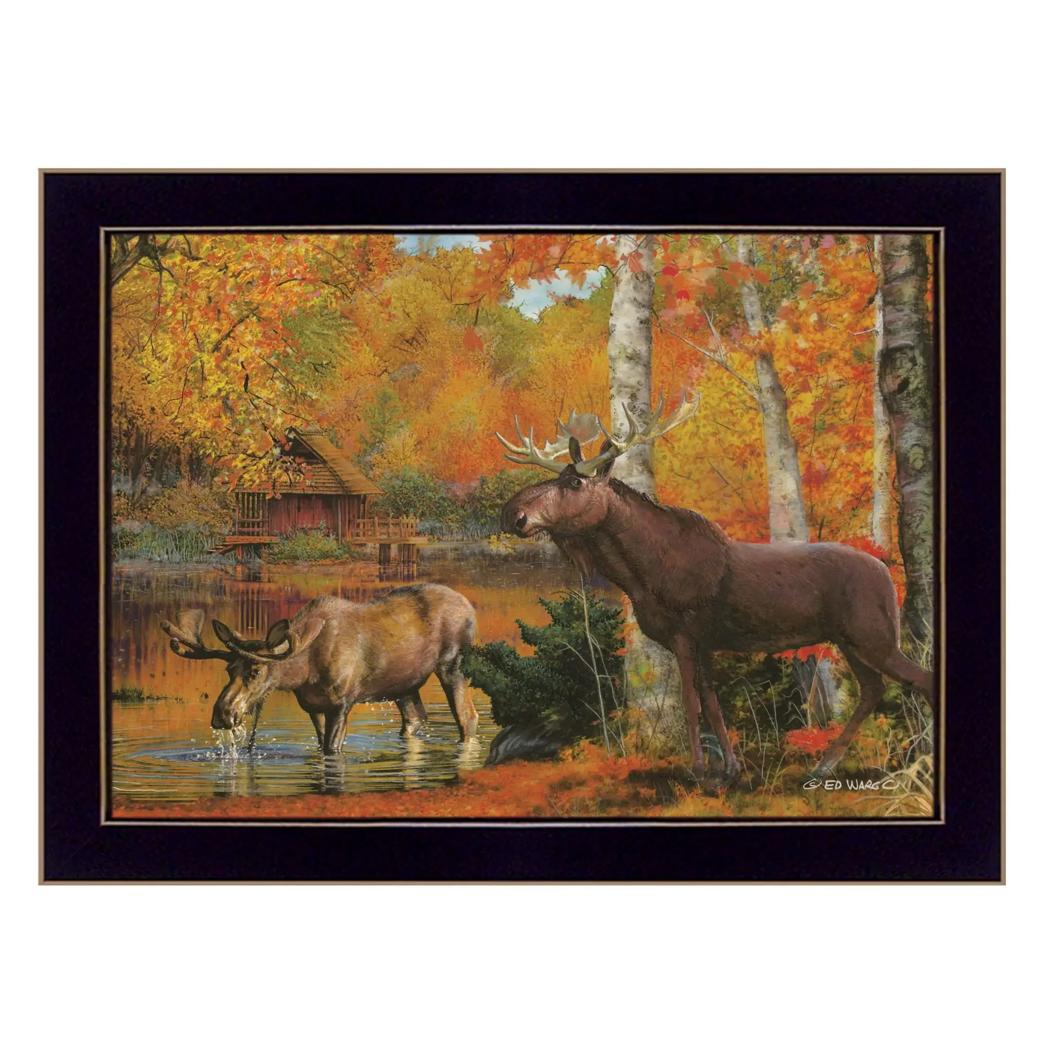 Peaceful Retreat 1 Black Framed Print Wall Art - Image 2
