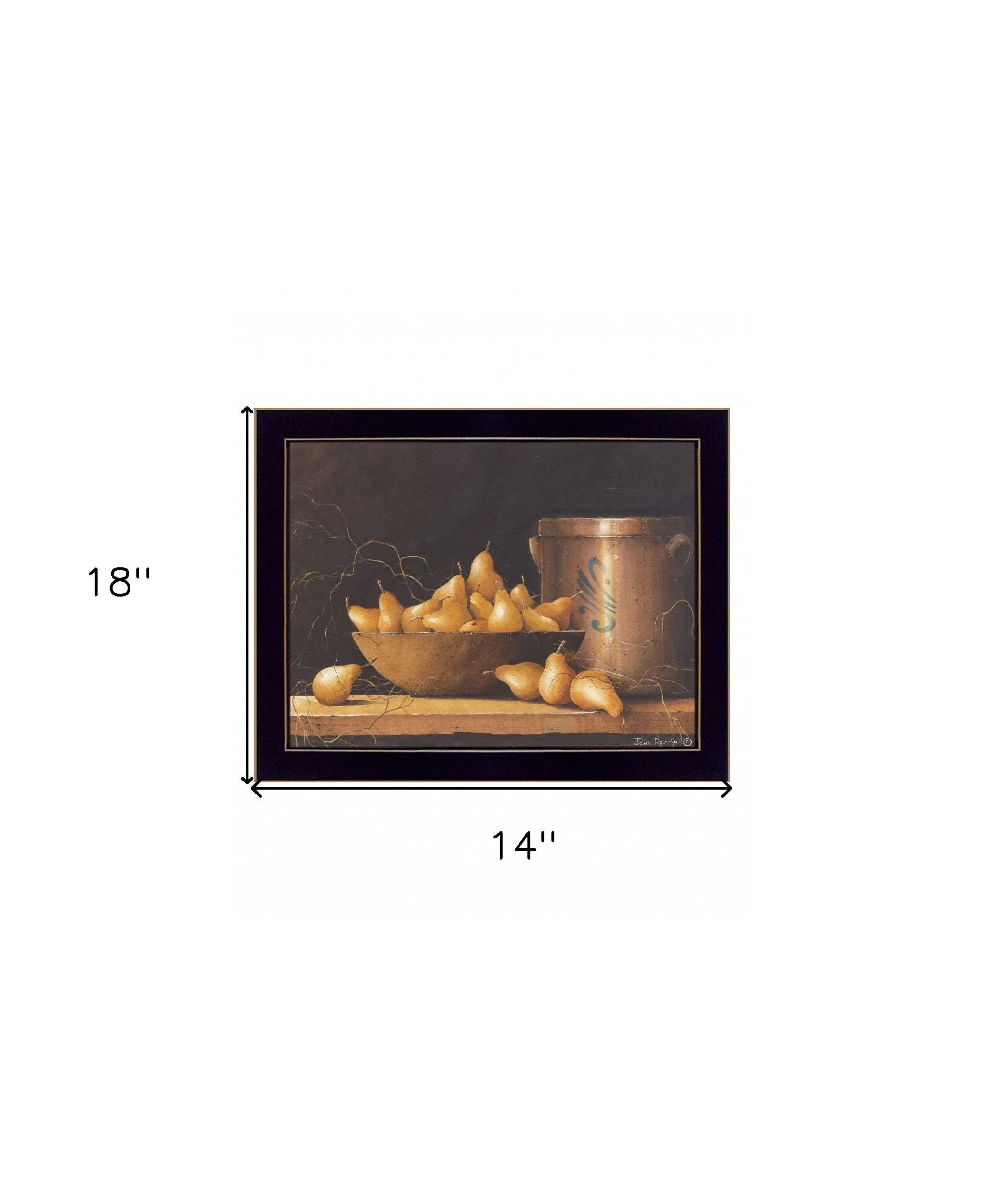 Pears and Crocks 2 Black Framed Print Wall Art - Image 6