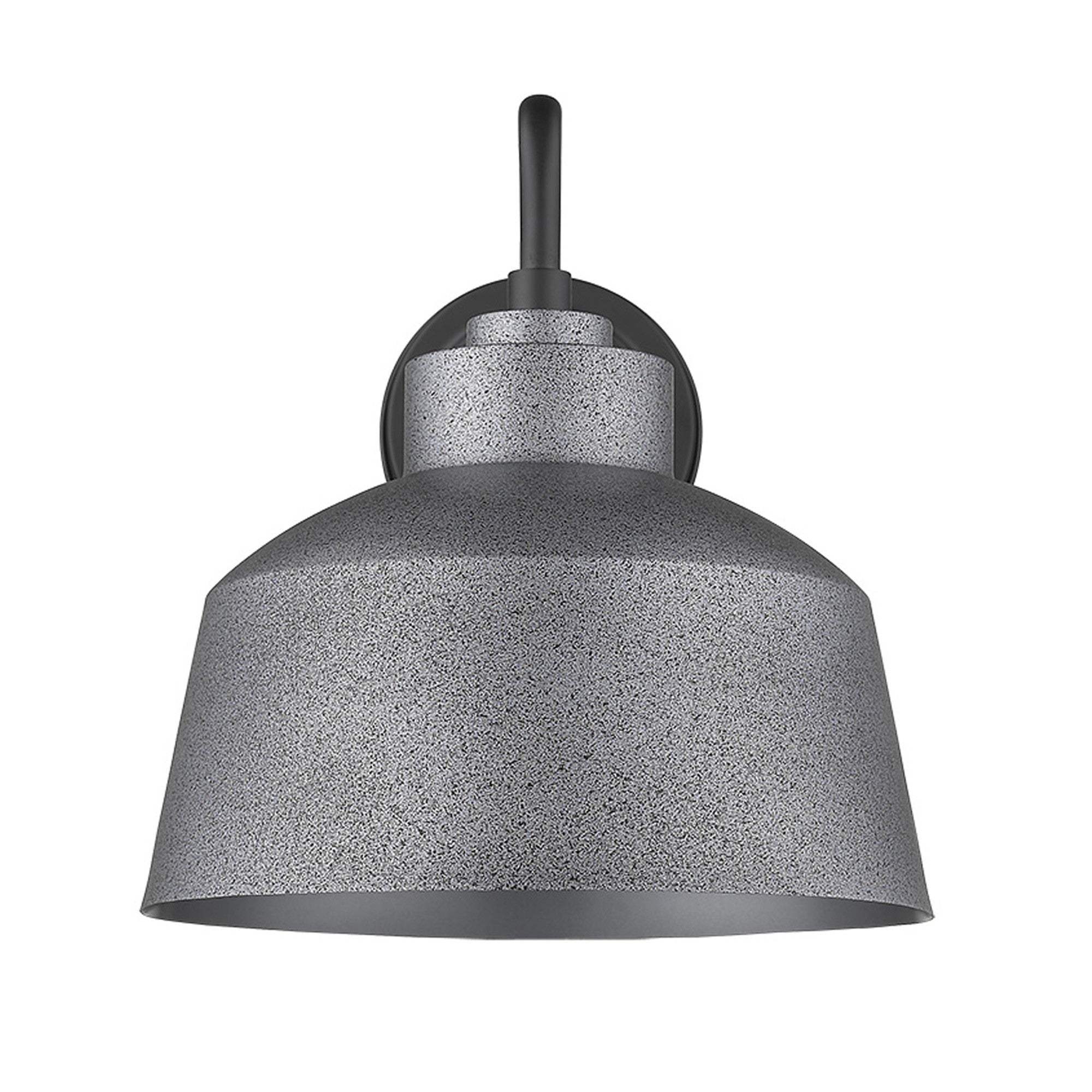 Pebbled Gray Bowl Shape Outdoor Wall Light - Image 3