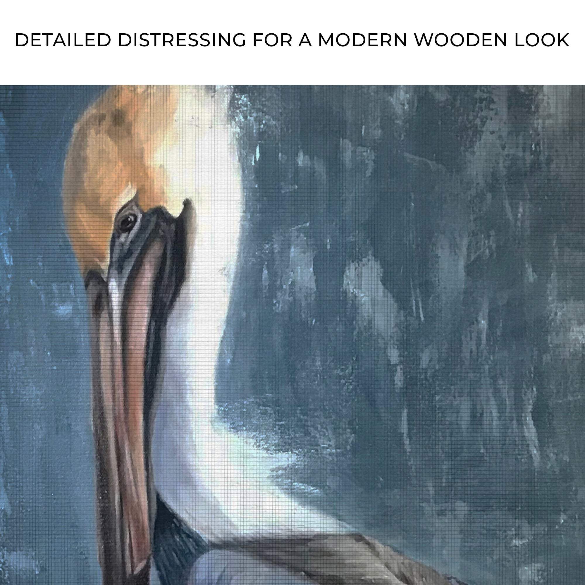 Pelican Painting "The Fish Catcher" Canvas Wall Art II - Image 4