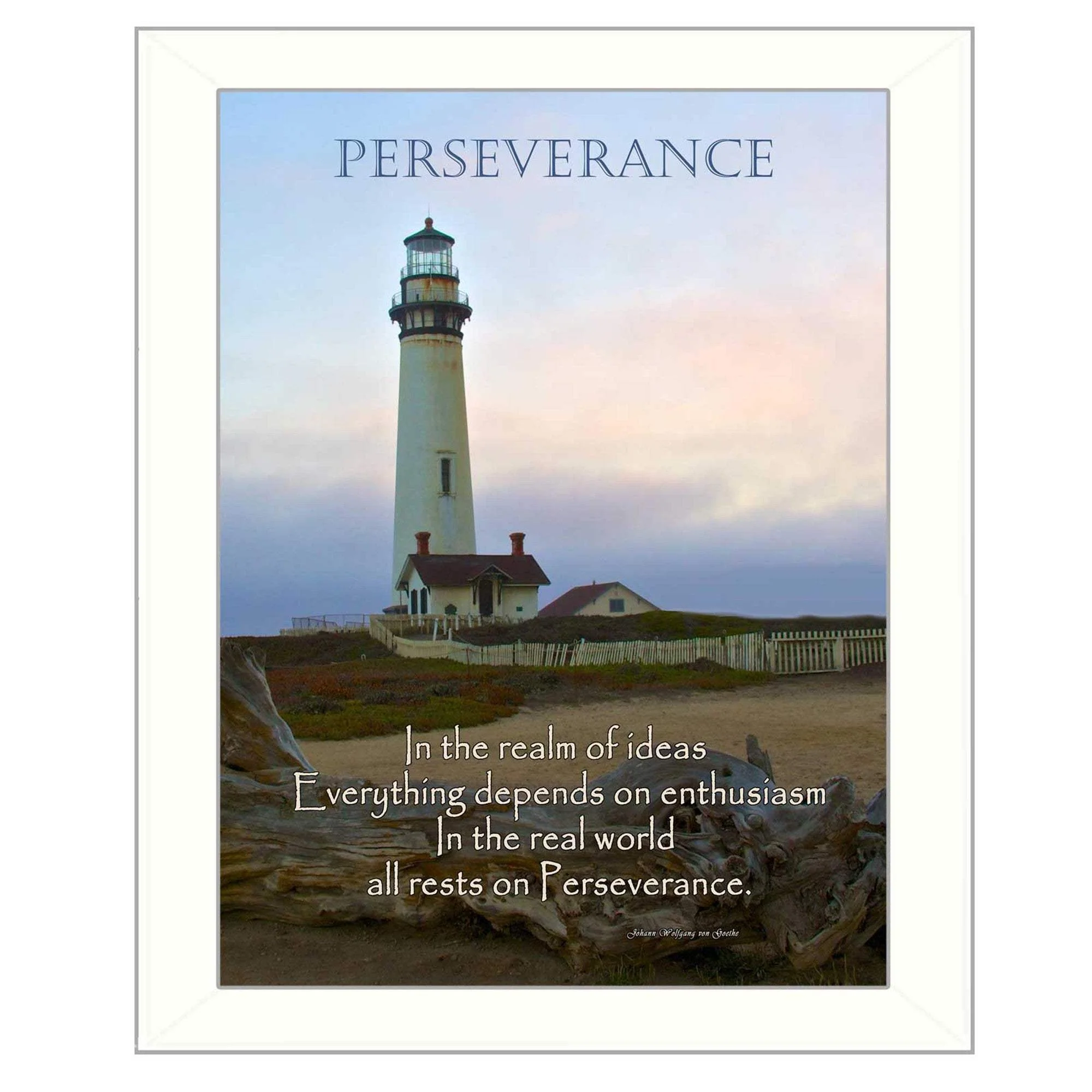 Perseverance 3 White Framed Print Wall Art - Image 2