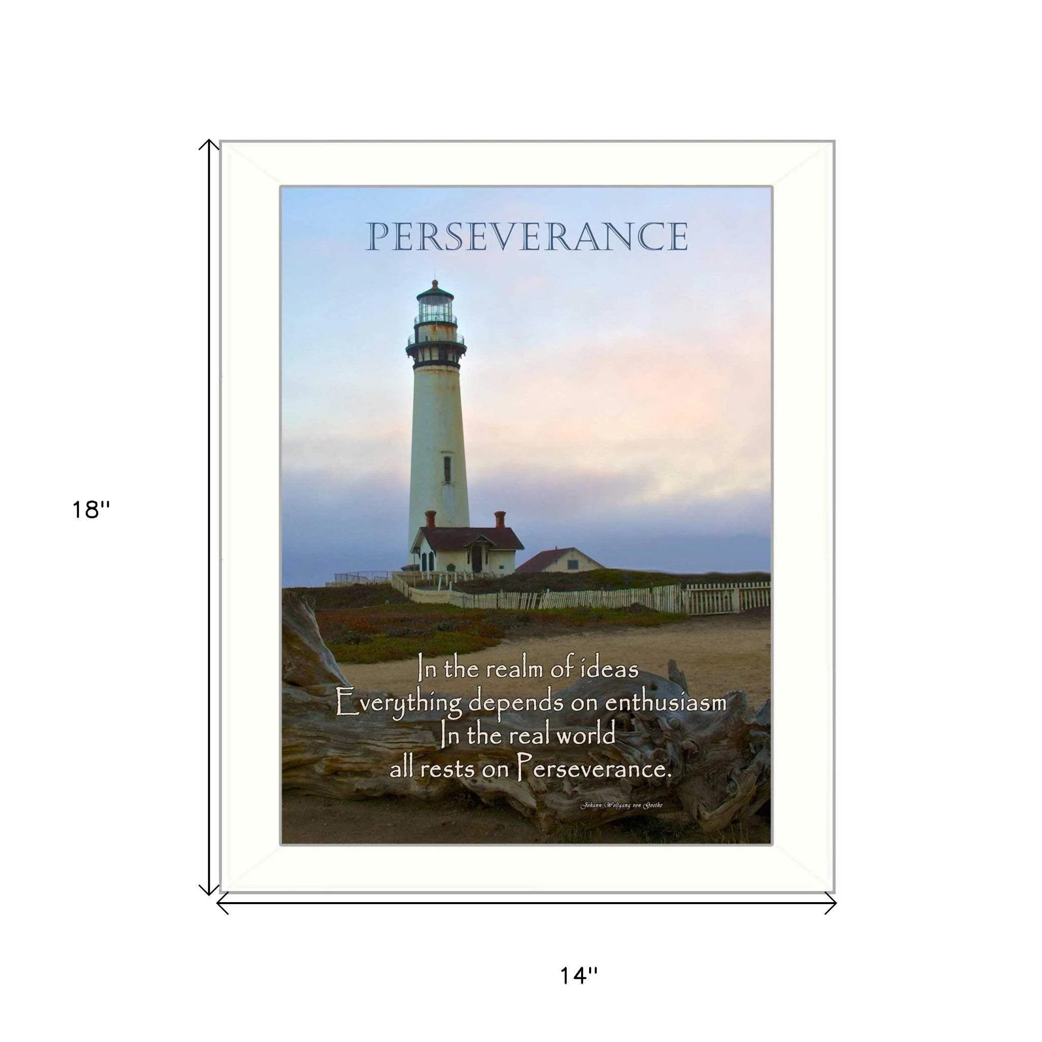 Perseverance 3 White Framed Print Wall Art - Image 5