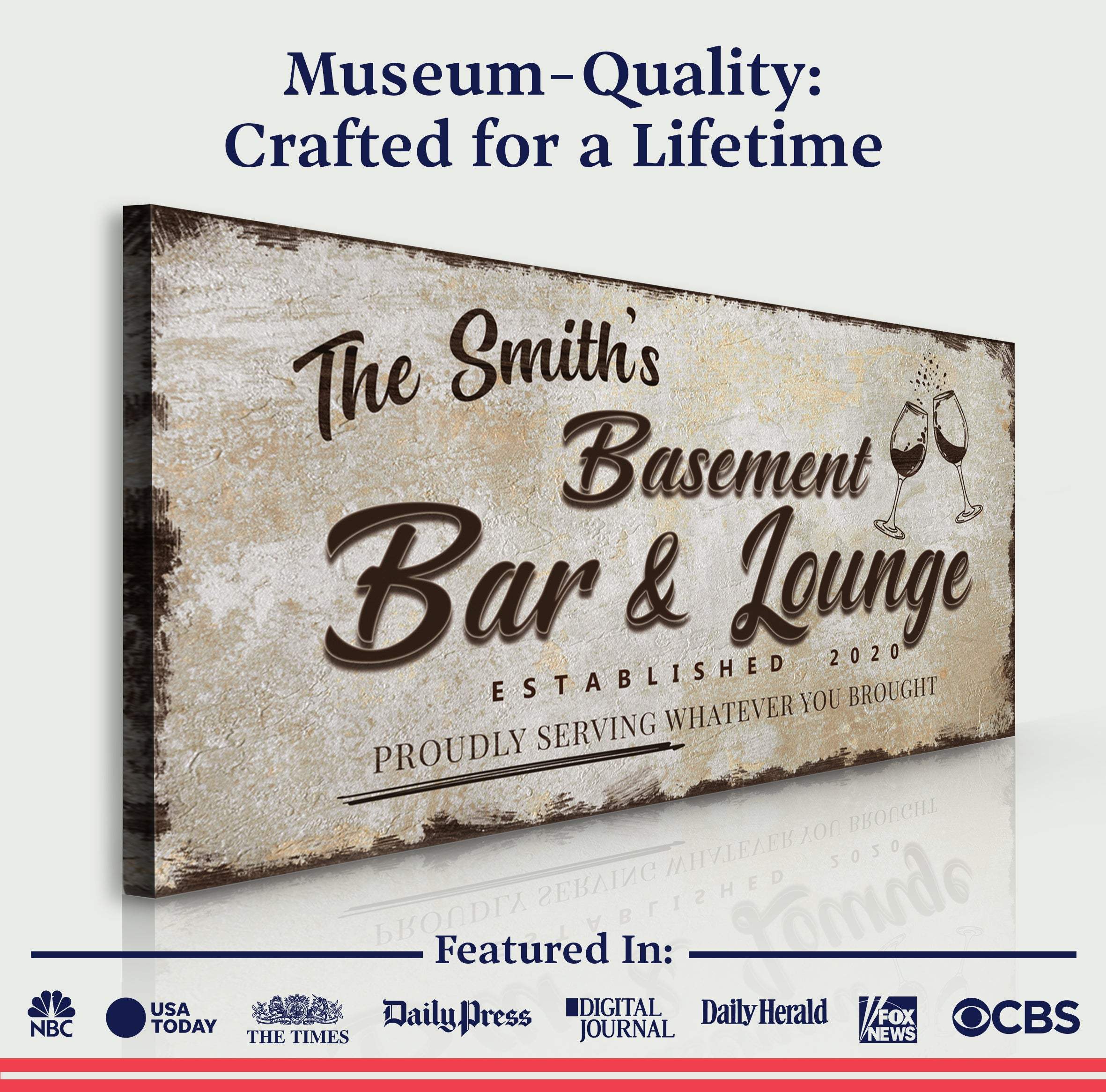Personalized Basement Bar Sign: Custom Bar Signs for Home Bar – Perfect Man Cave Wall Decor - Image 3